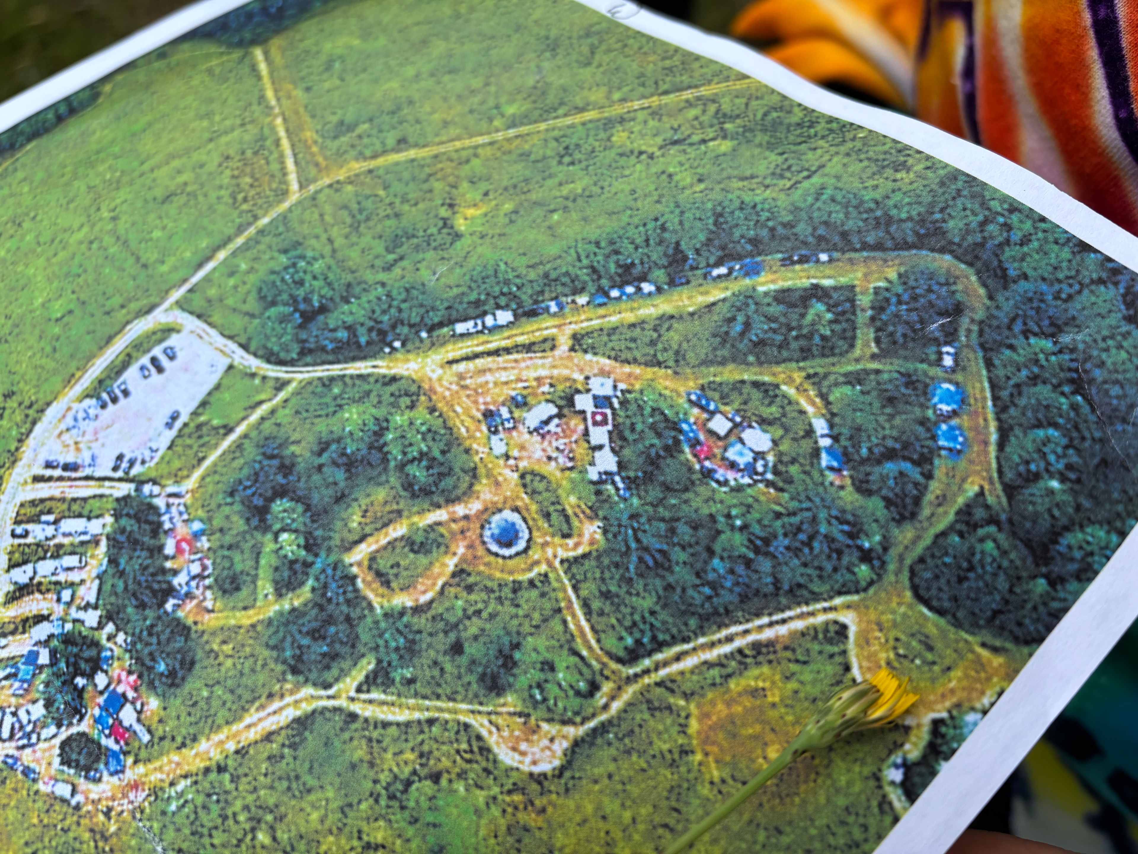 An overview of the property during a large gathering.