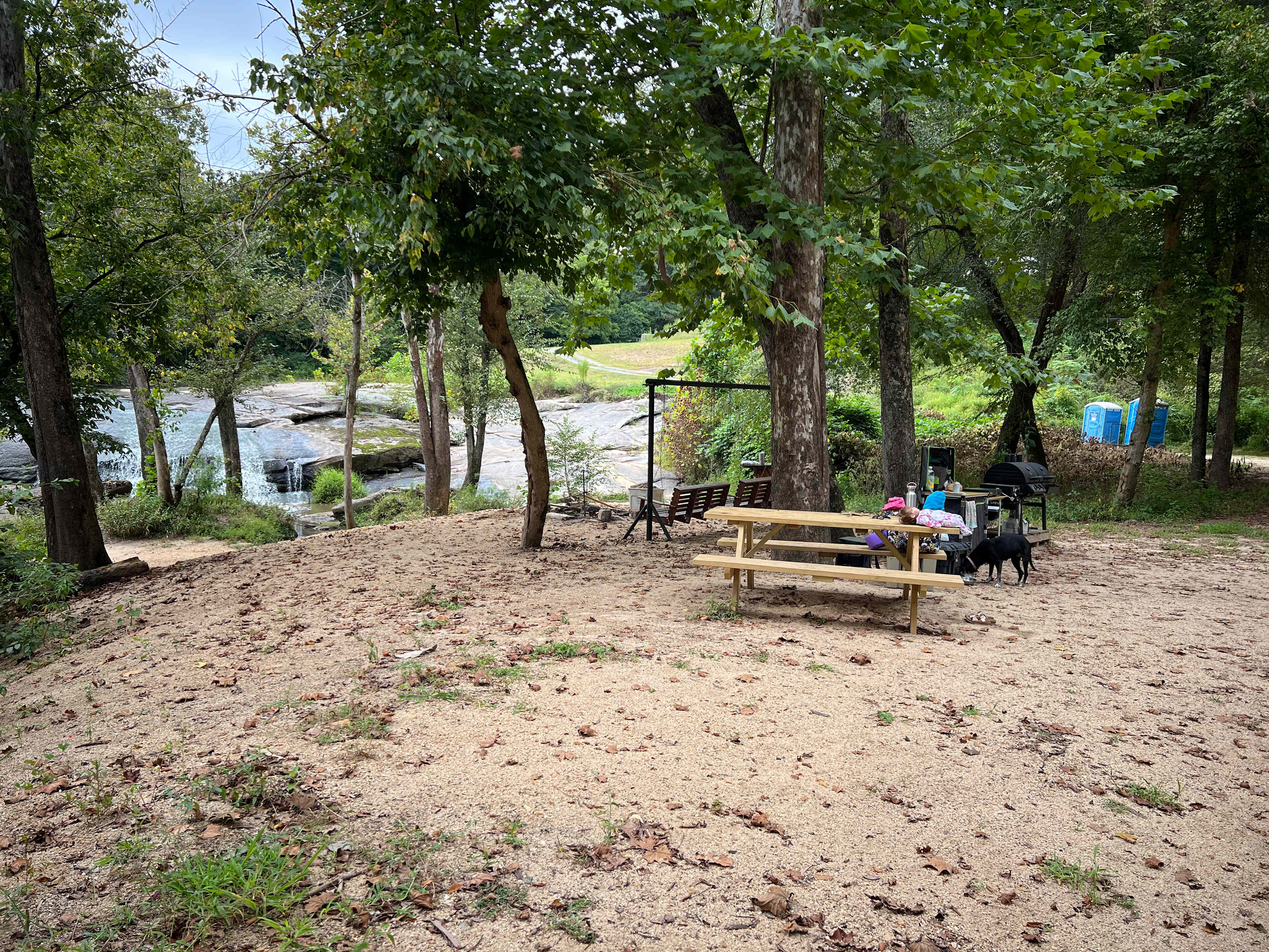Waterfall camping close to CLT