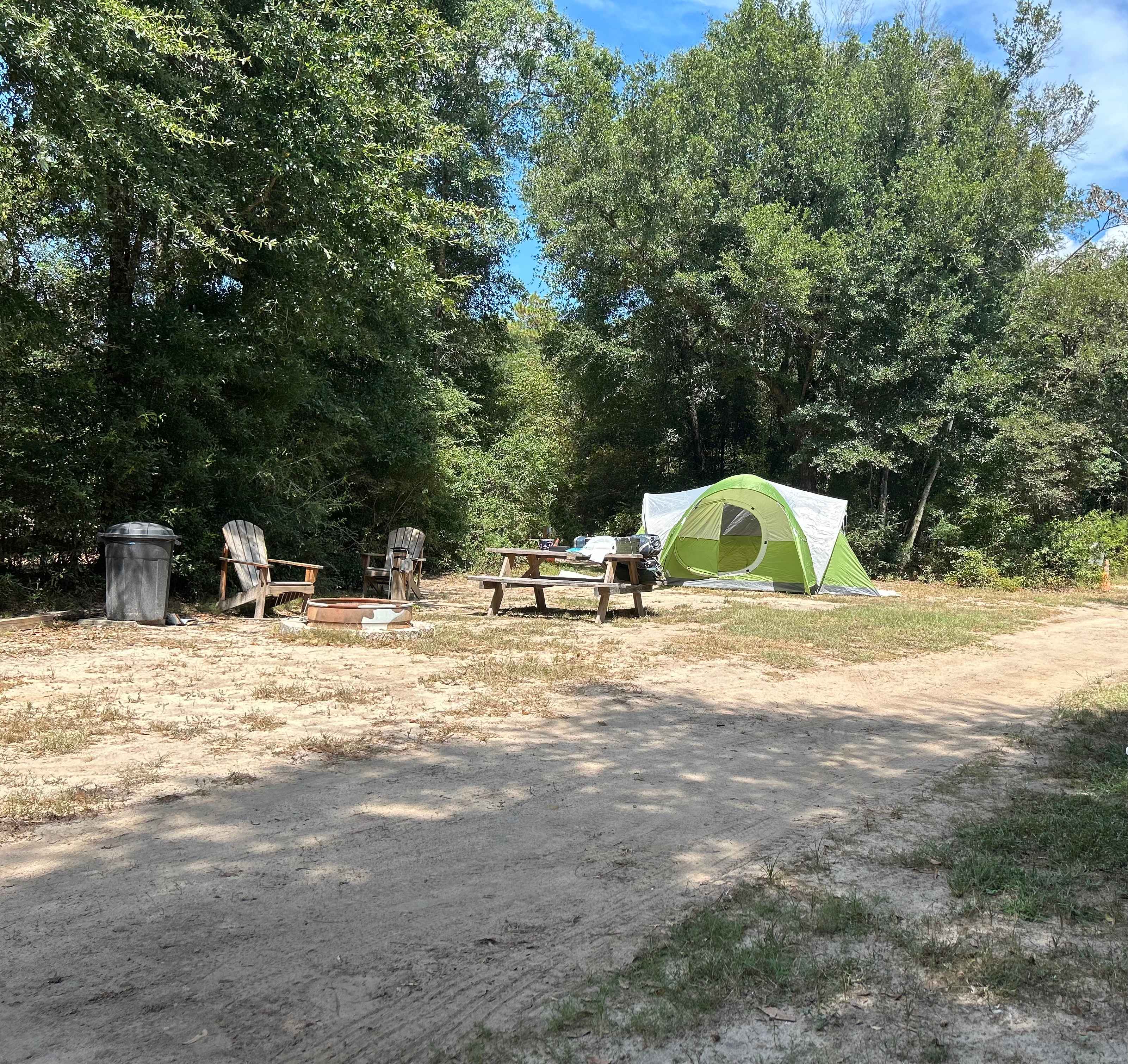 Primitive camping with power and water