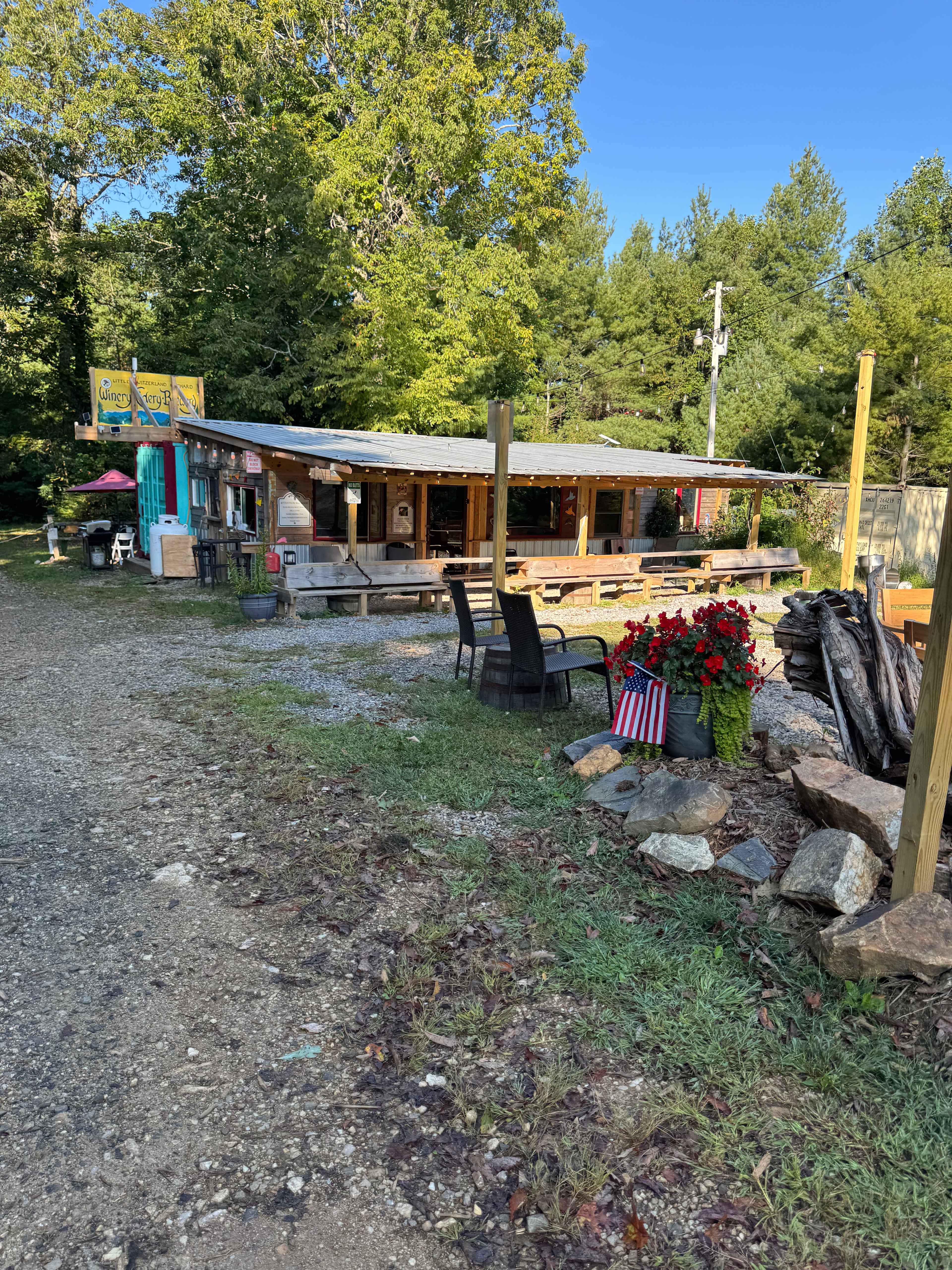 Cidery/brewery main clubhouse + bathroom/shower