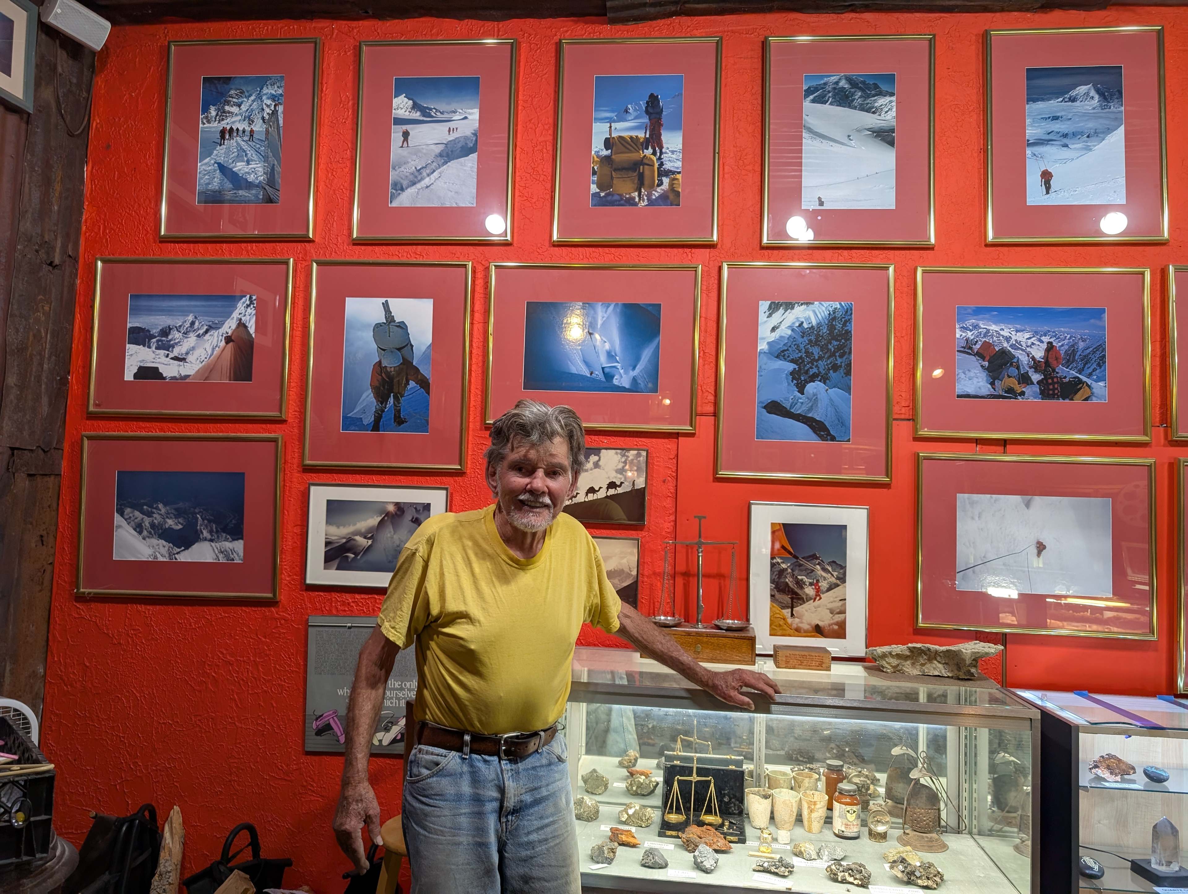 Roger in his rock museum