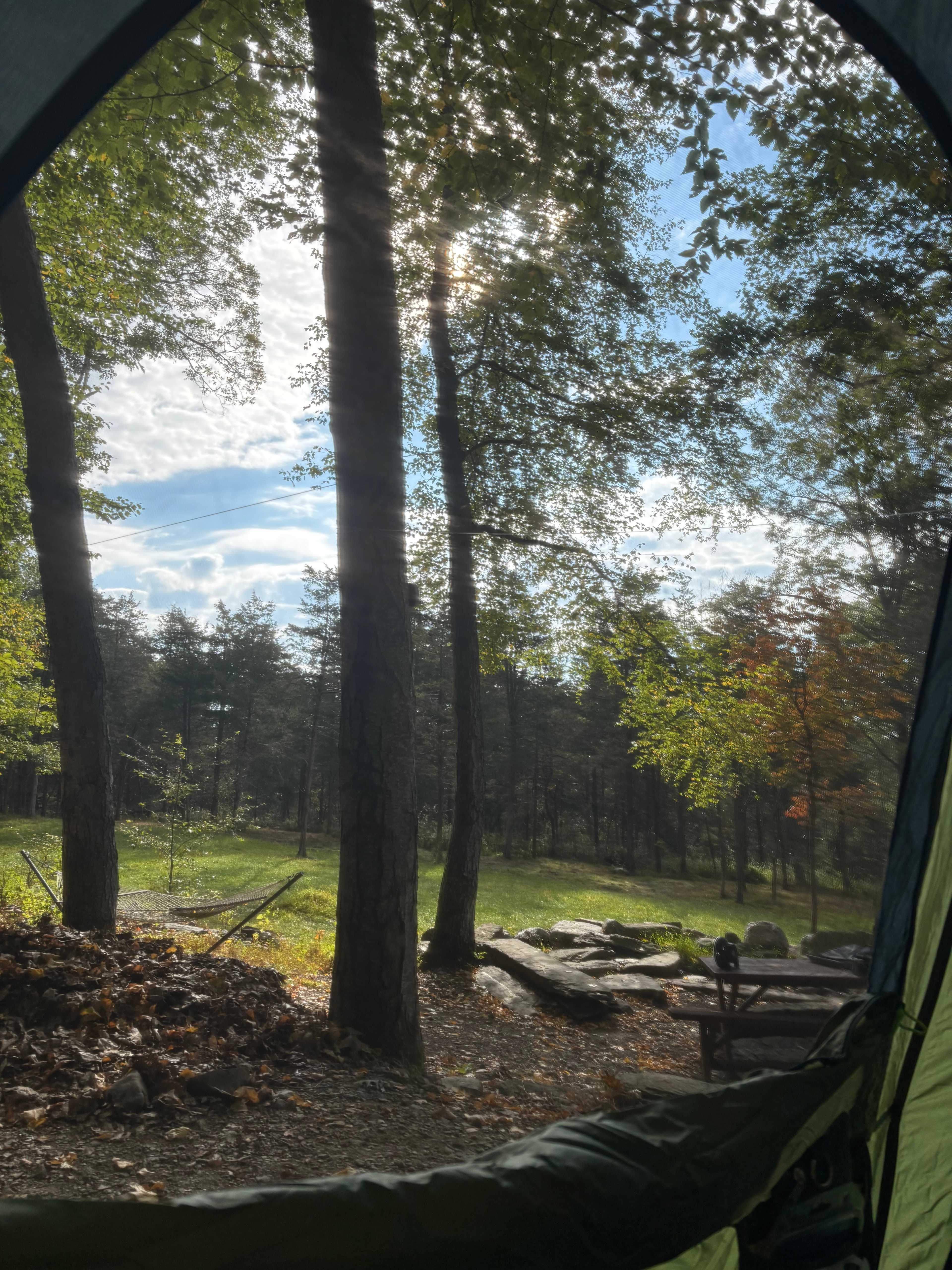 Nice view of the campsite from our tent.