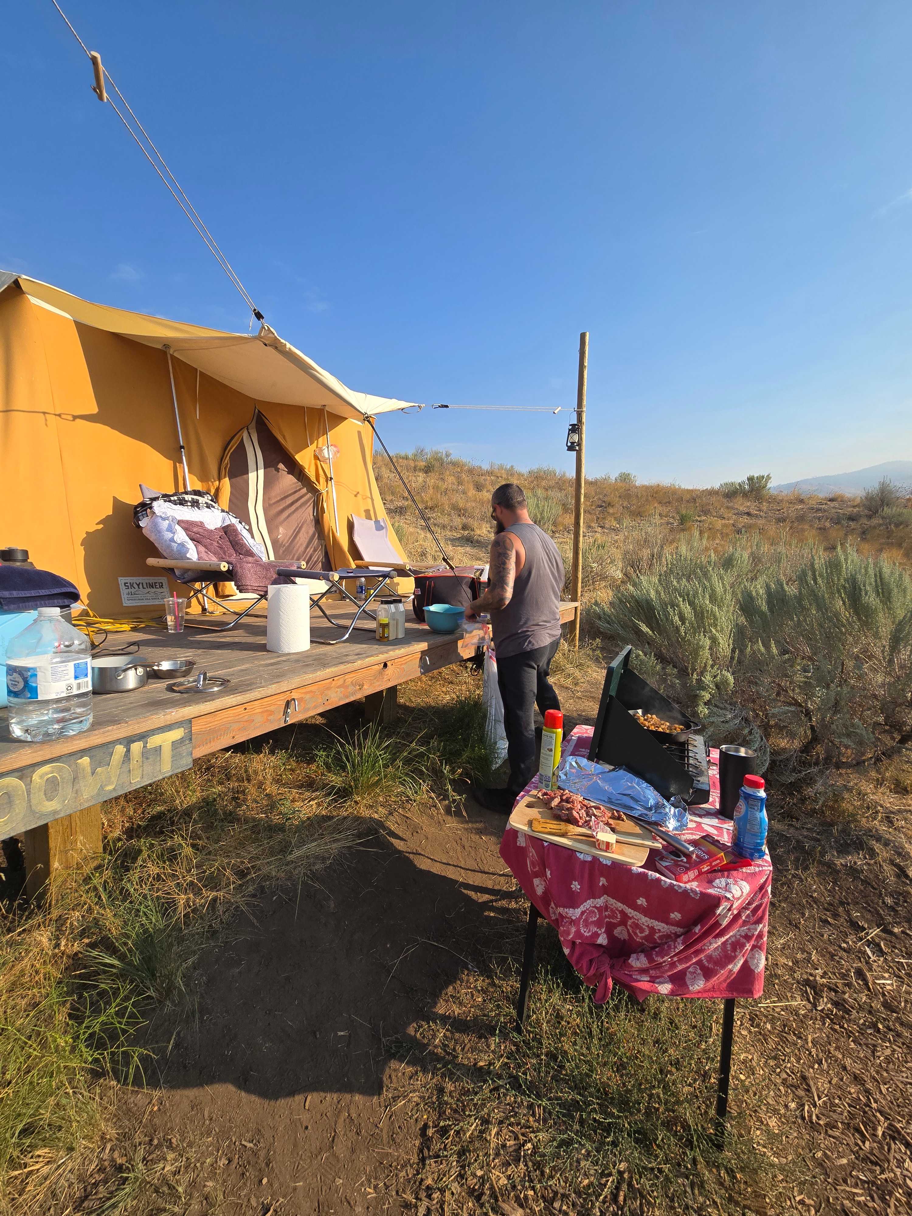 Secluded Hillside Camp