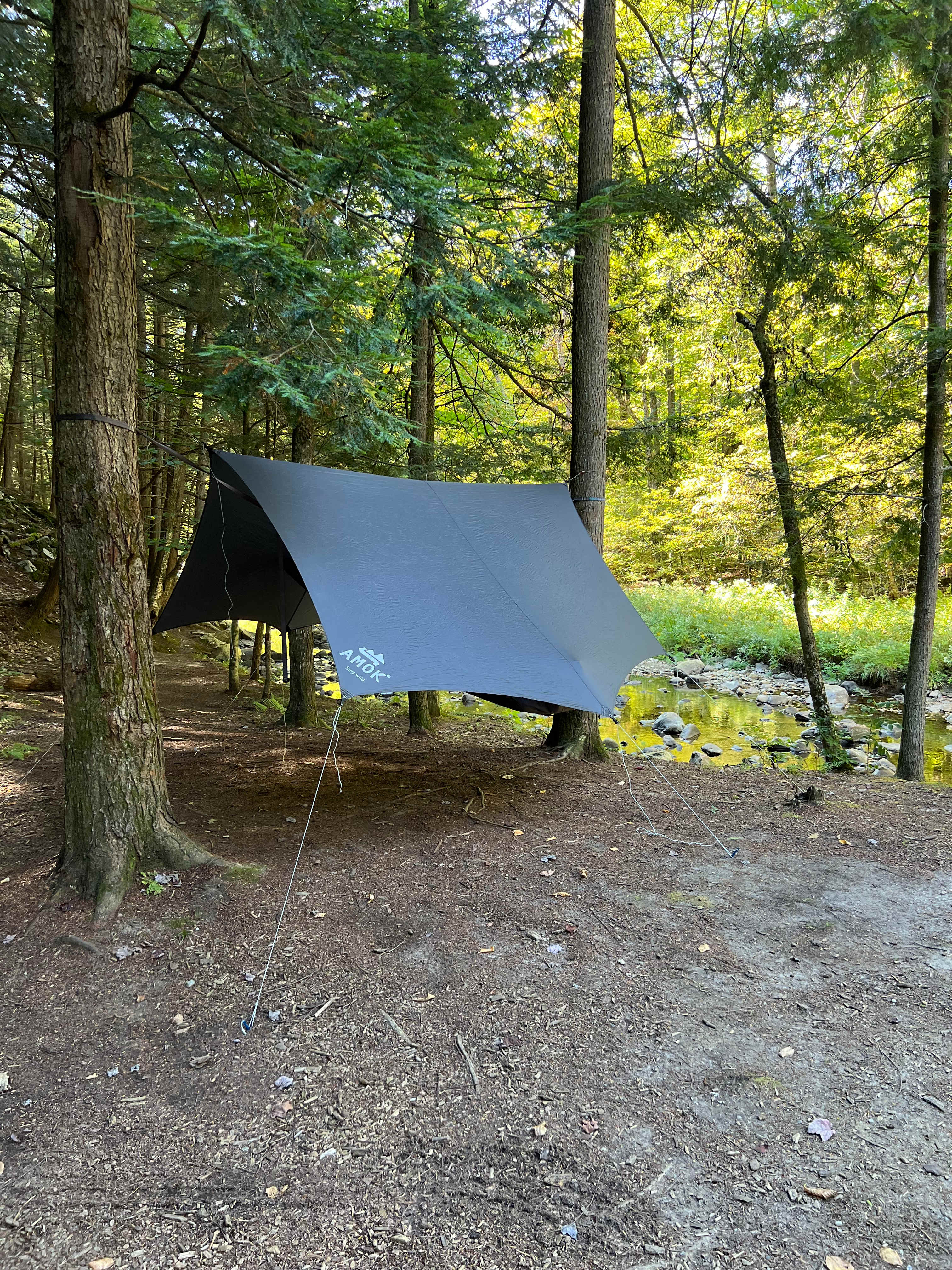 Hammock camping in the river