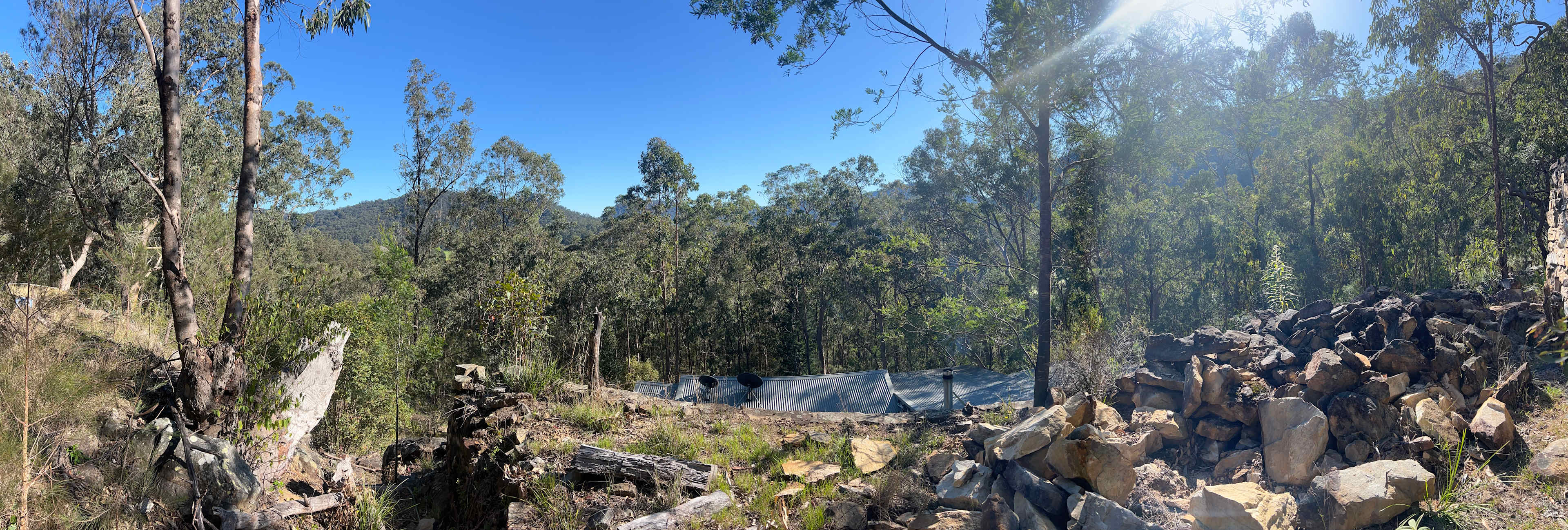 View from above the shack 