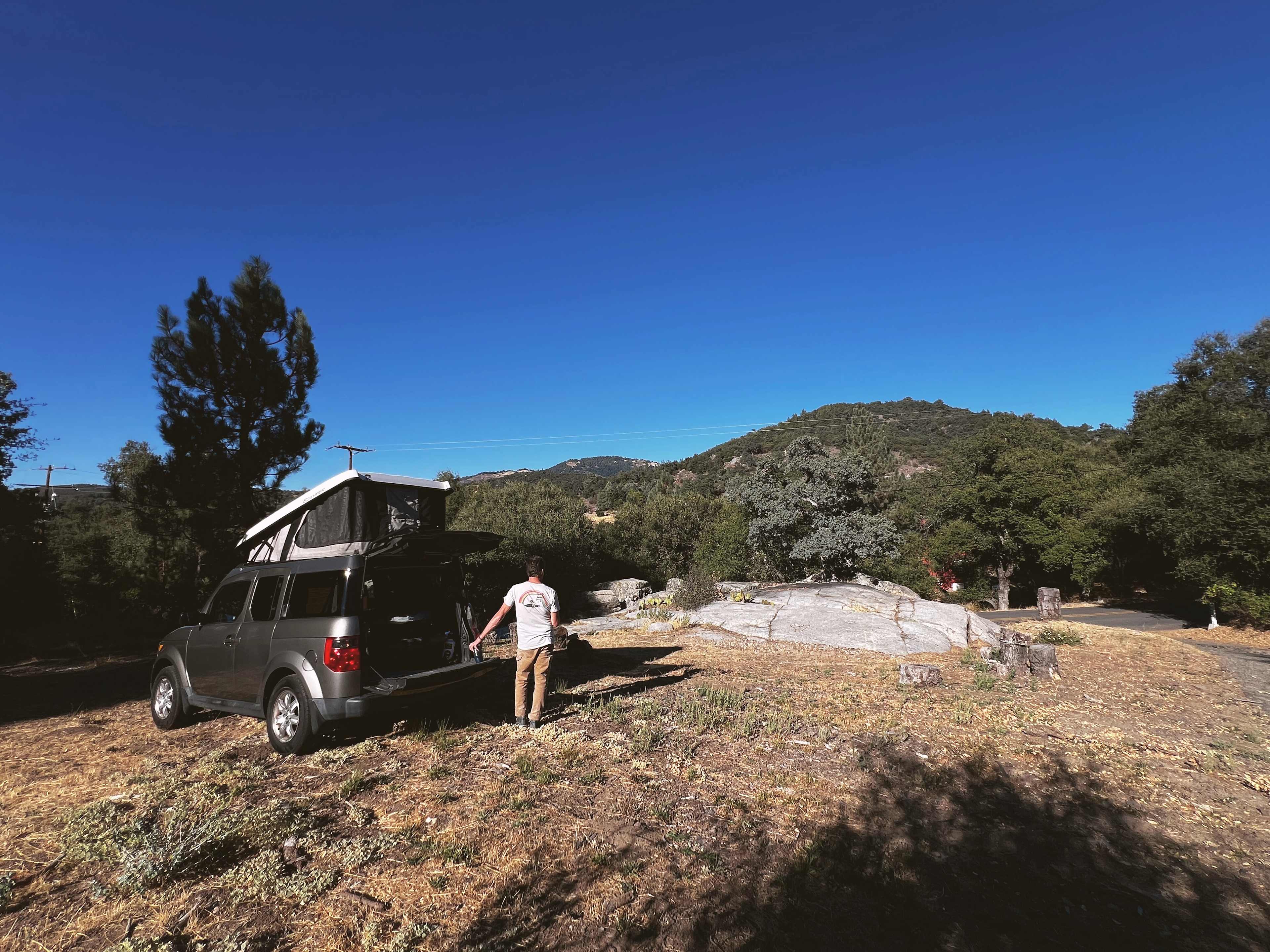 Camper Van space over looking the hills of the Santa Ysabel East Preserve