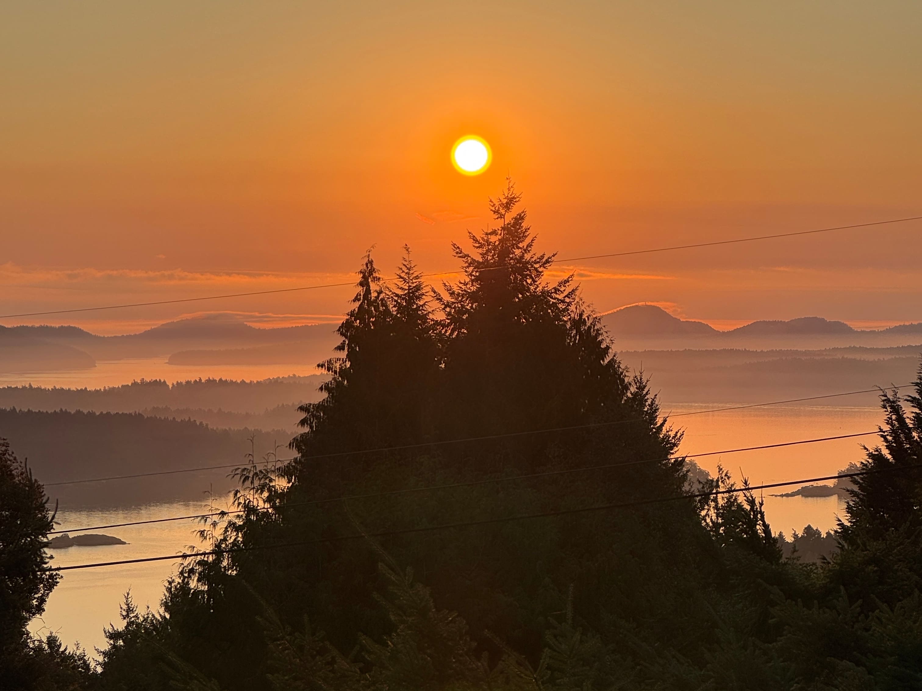 sunrise from the deck