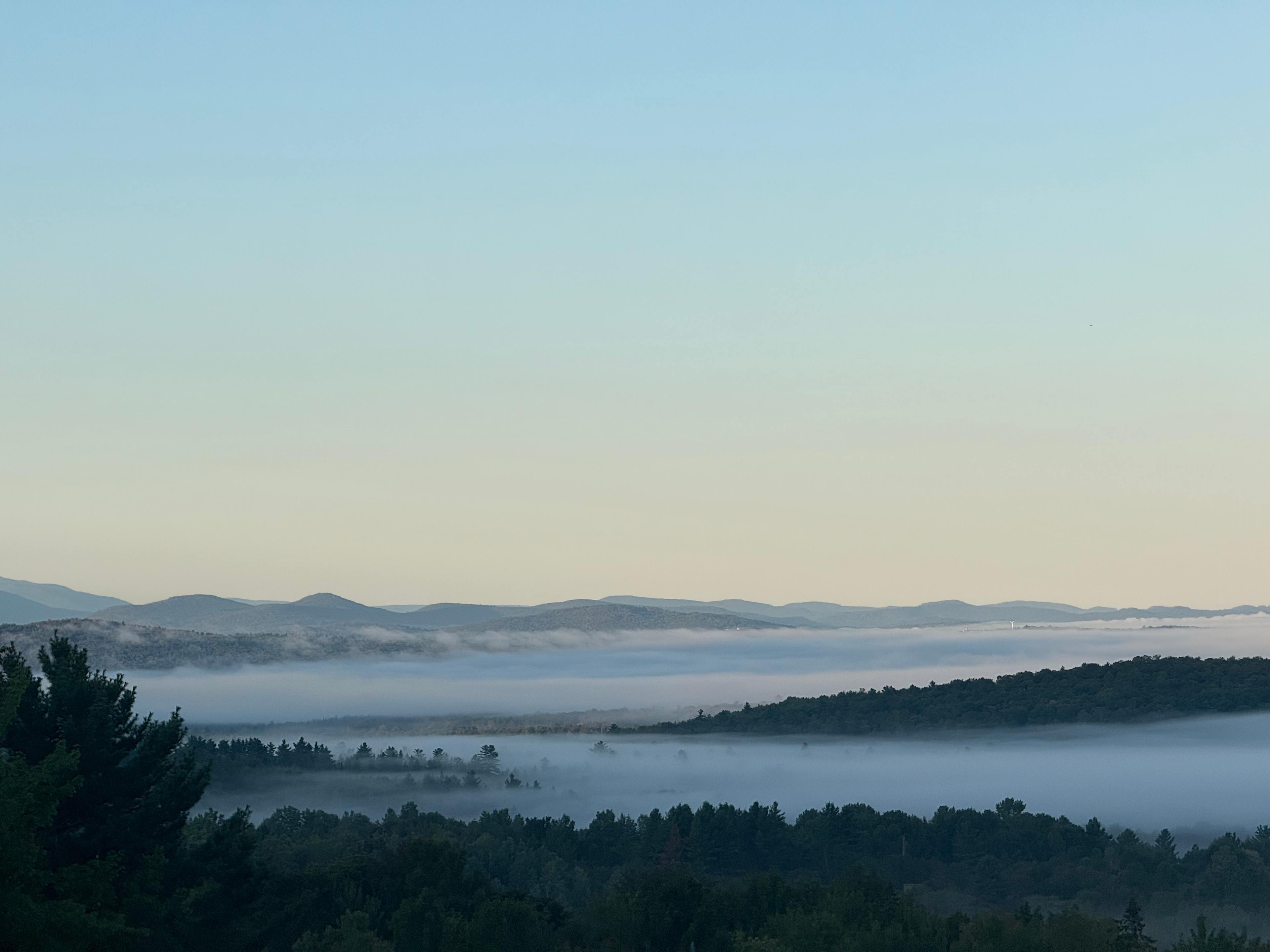 A view from the yurt, early morning, September. 