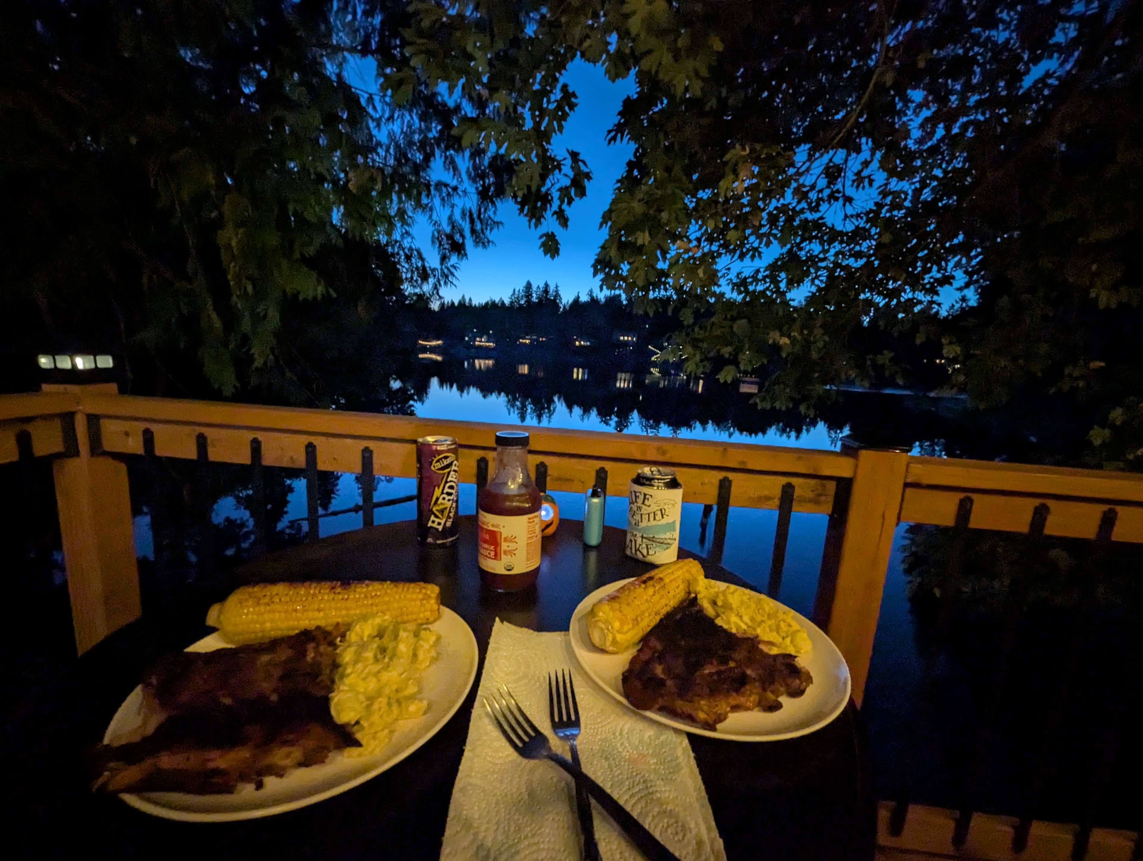 Dinner with a view. We loved using the grill!