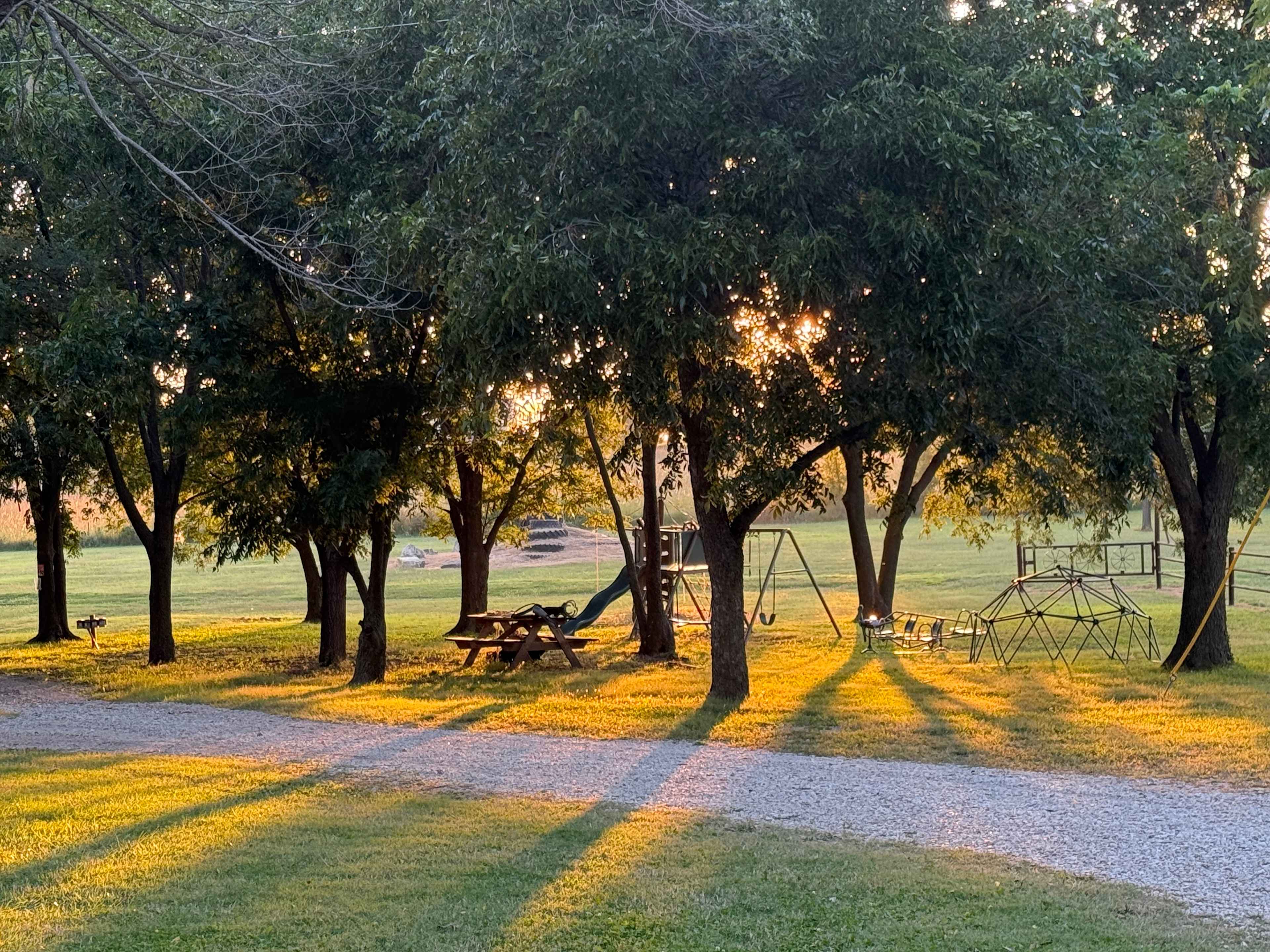 Campsite and playground area