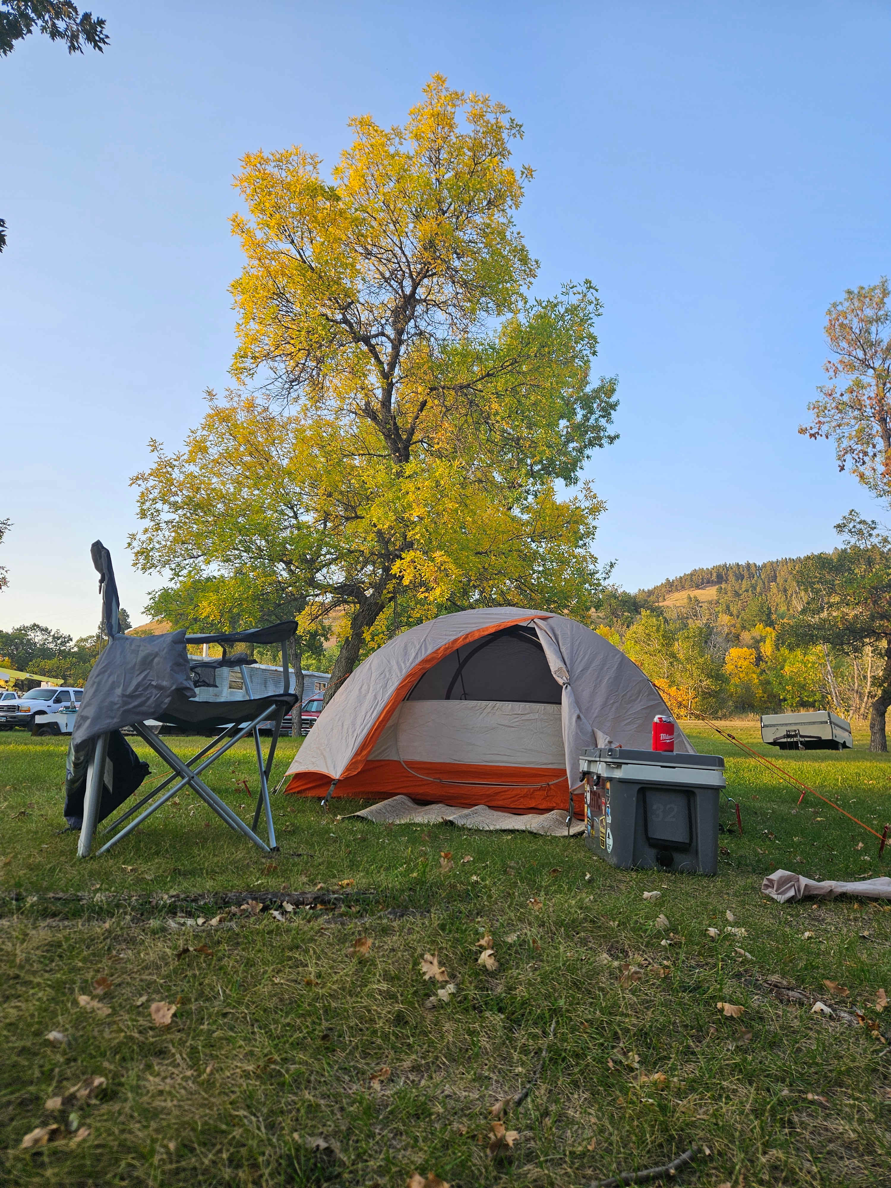 Nice level tenting area