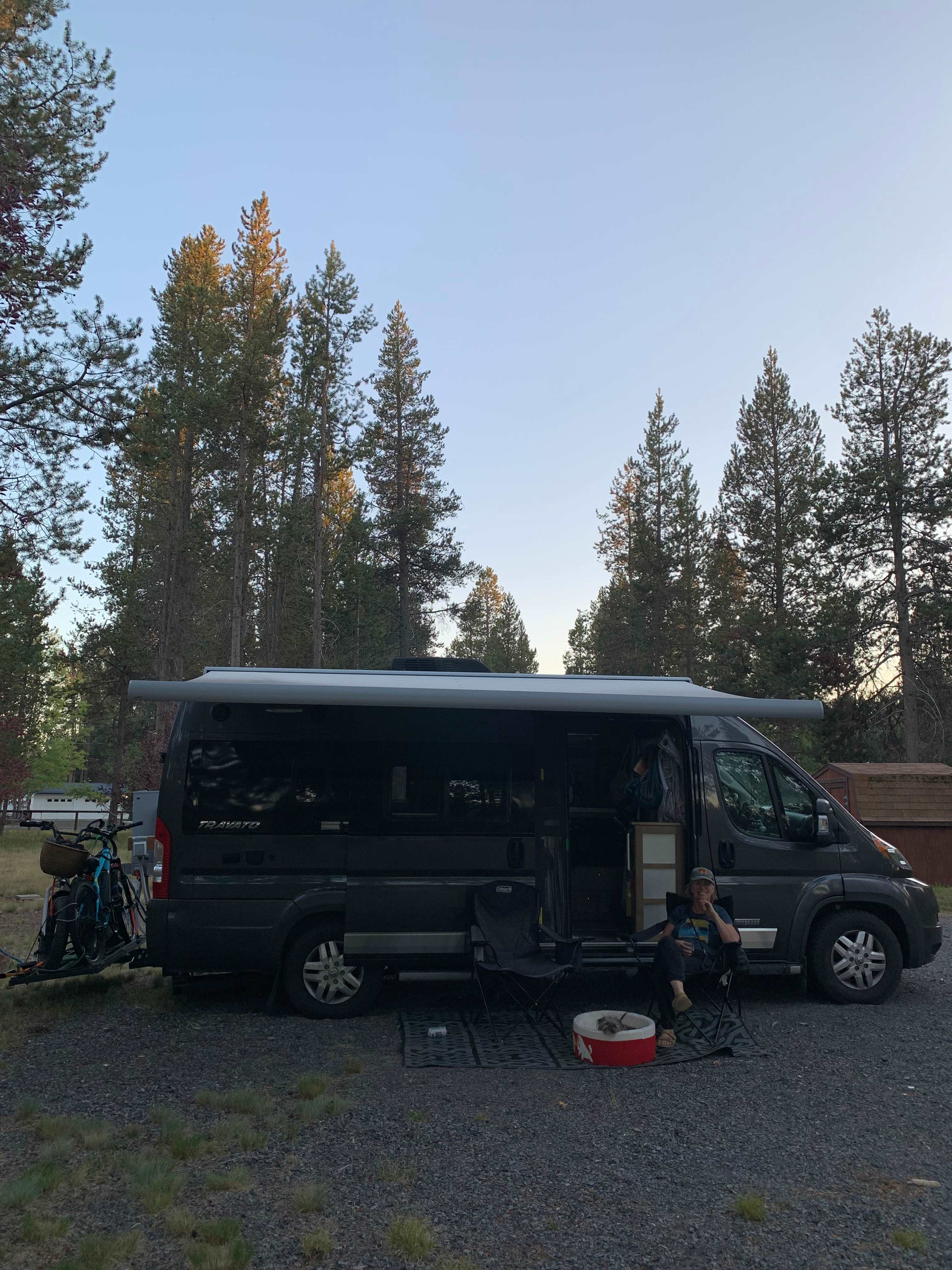 Perfect for Class B . 21ft van was easy to access and dump, potable water, recycling and trash was provided. Sweet! 