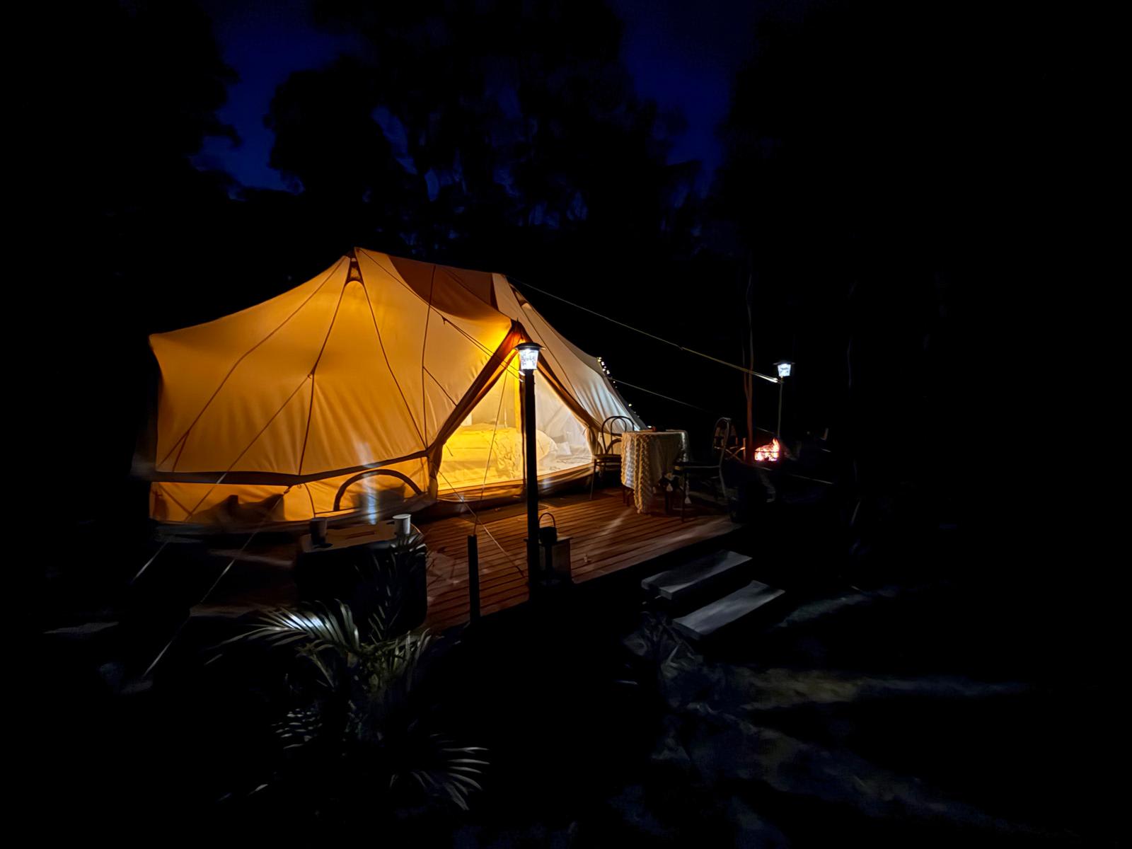 So cozy at night, it was all set up for us