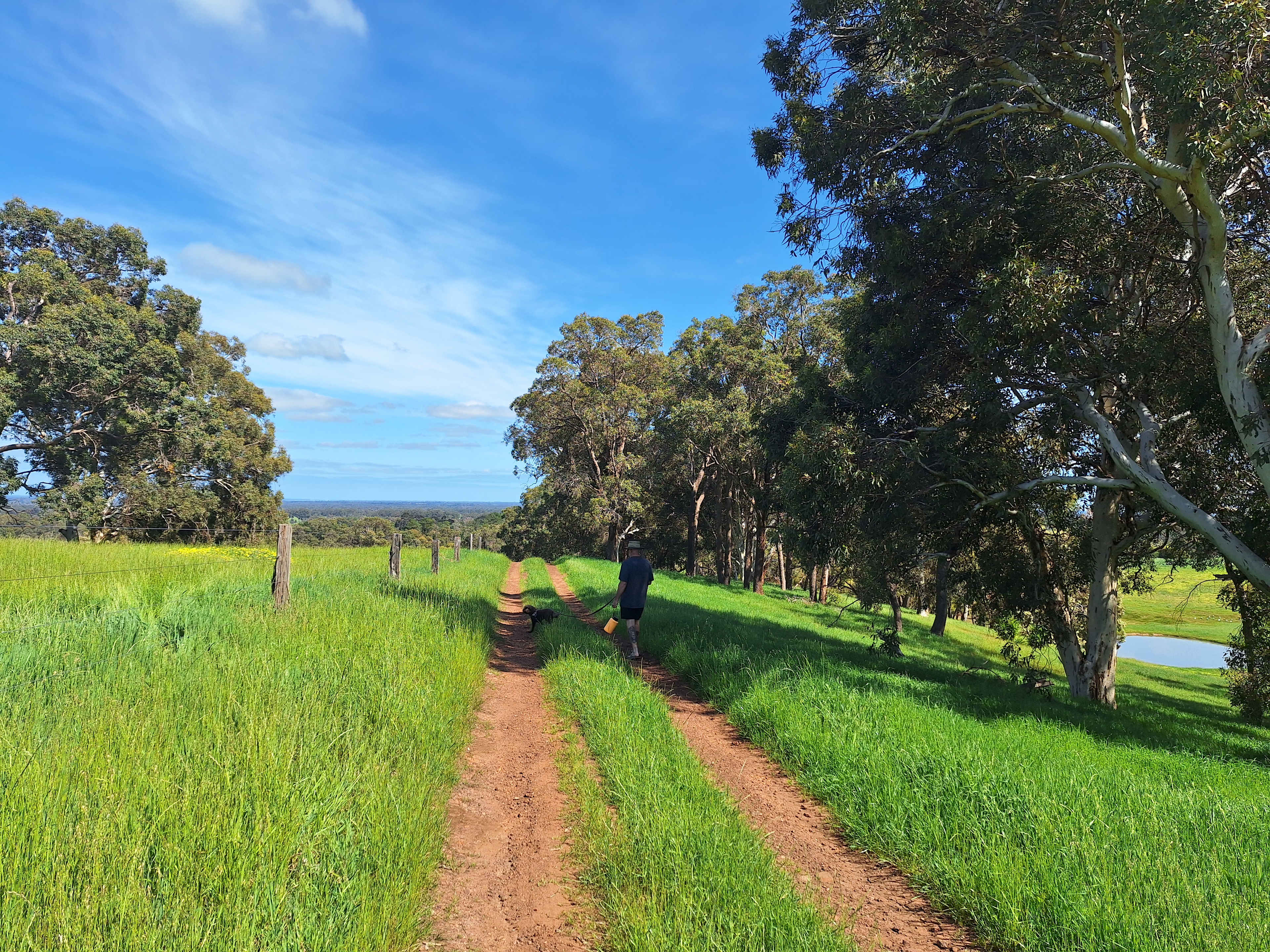 Walking around property 