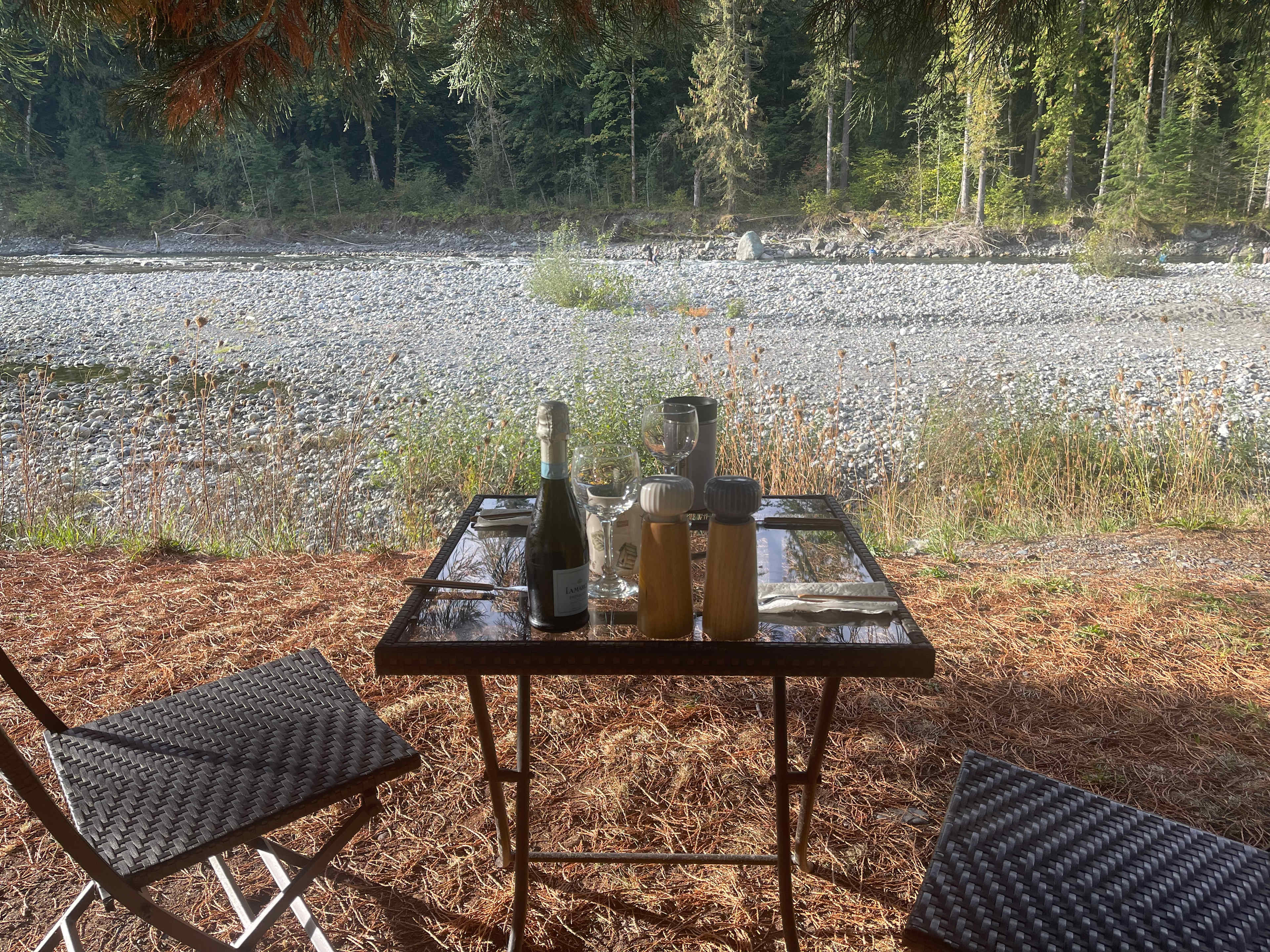 Camping On The Rivers Edge