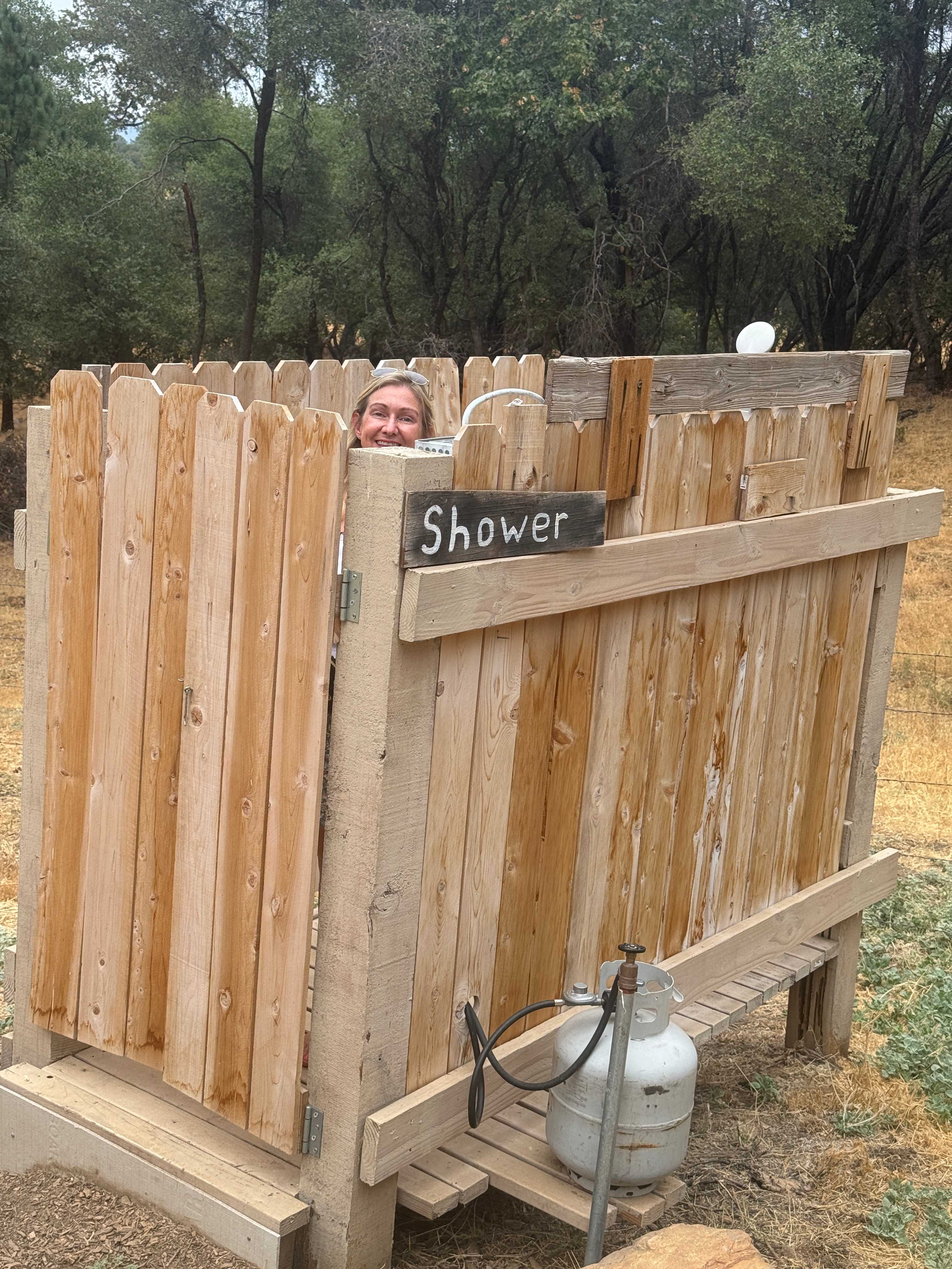 Outdoor showers worked really well