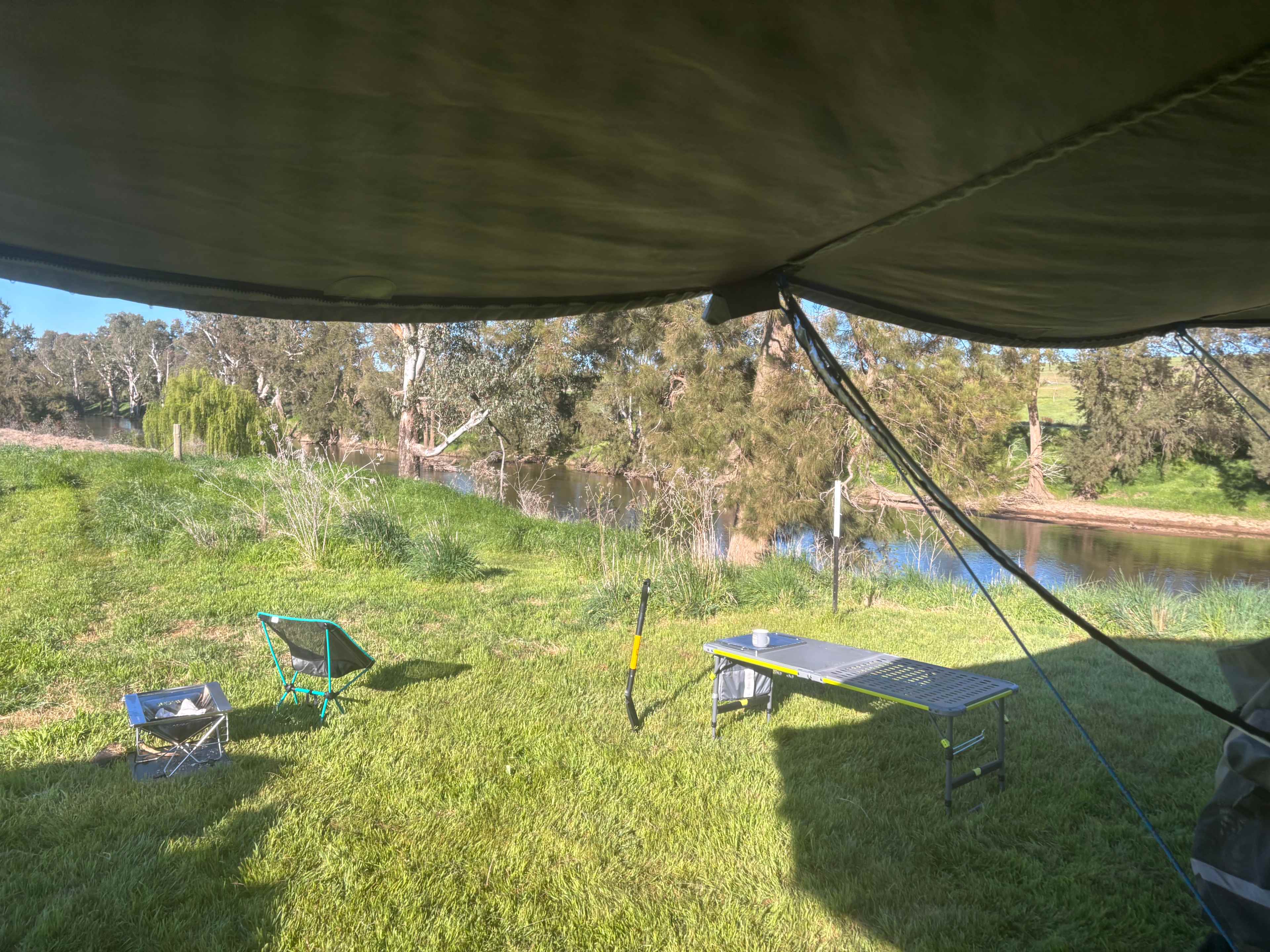 View of river from camper