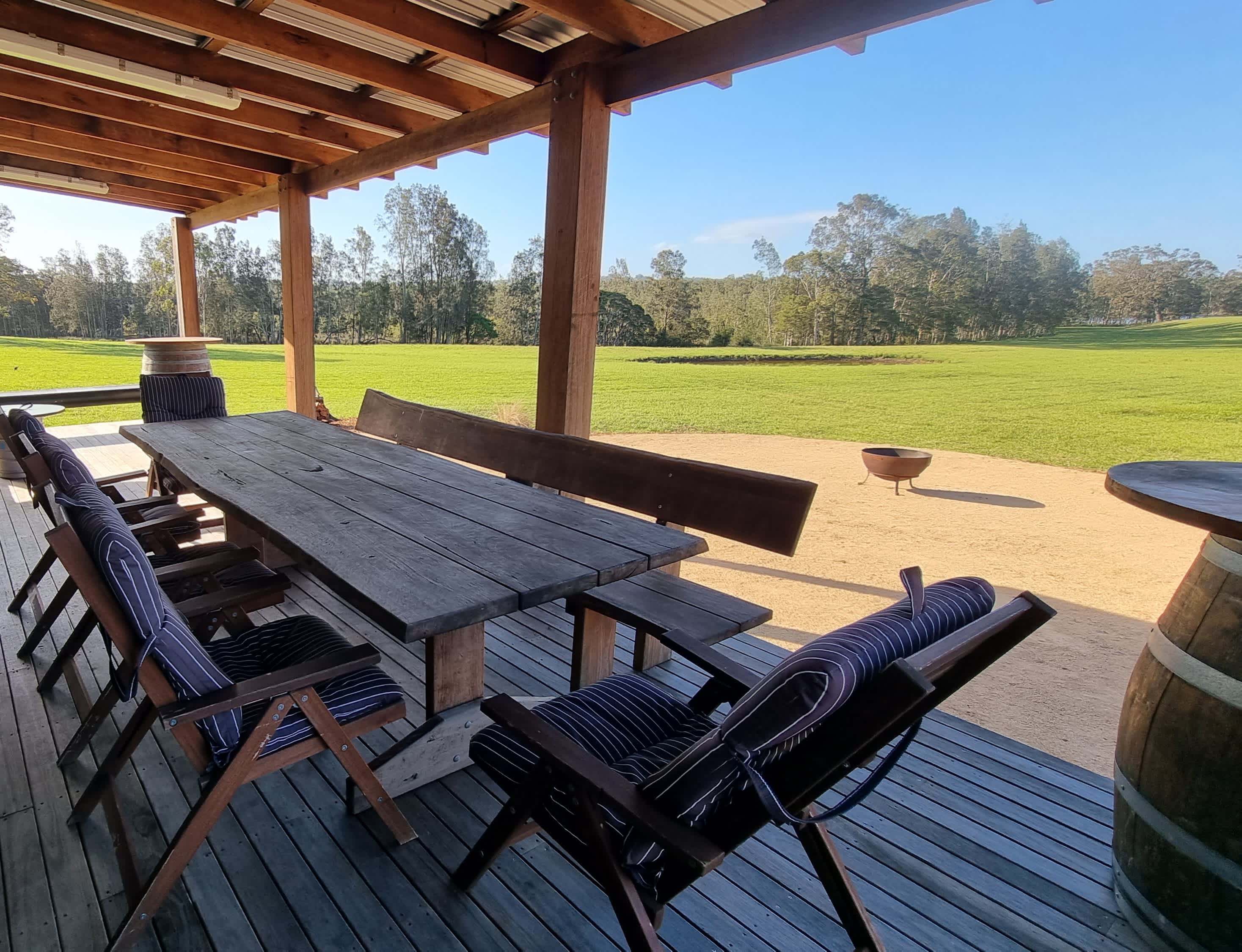 Communal verandah seating