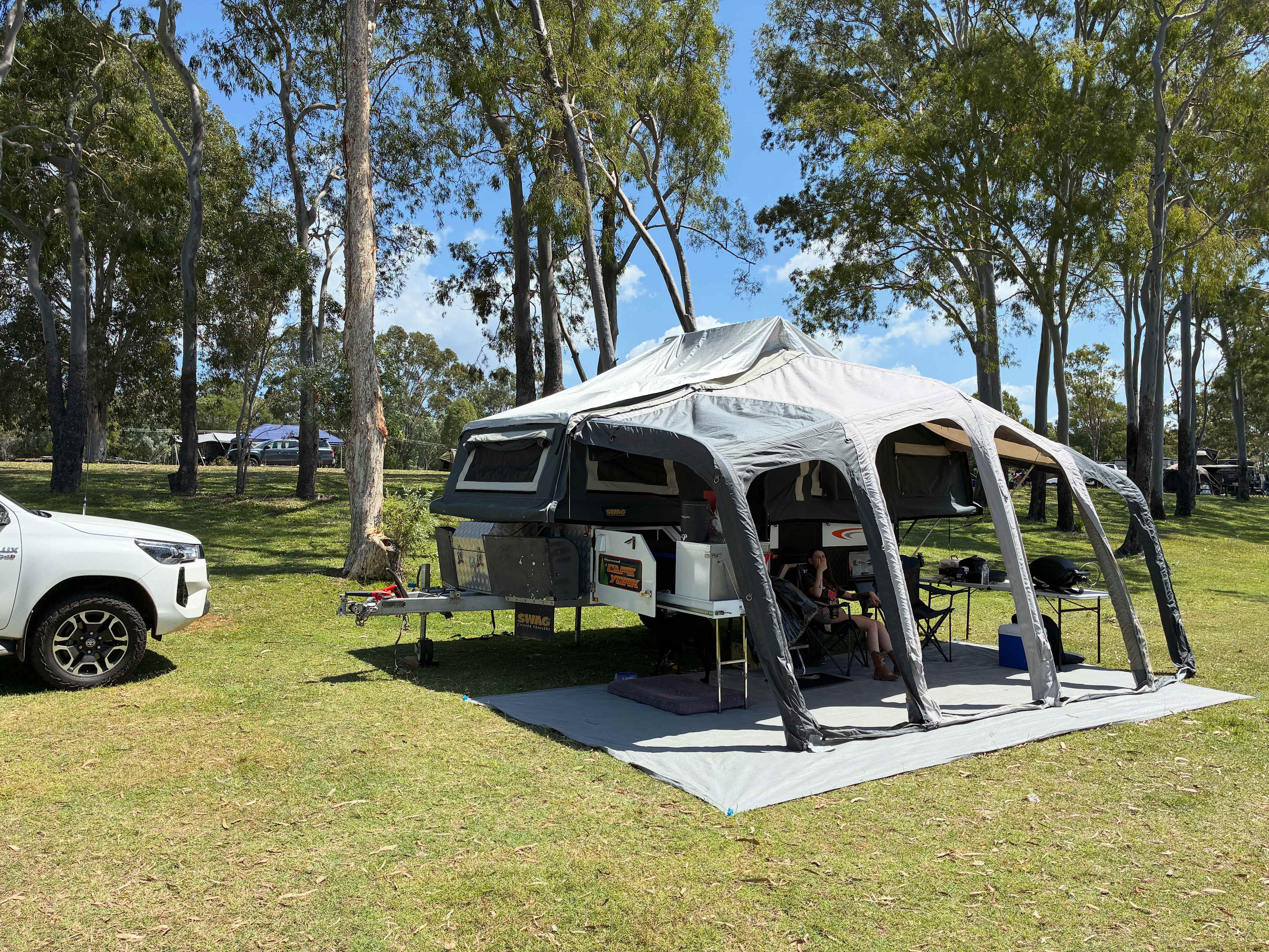 Dual fold camper and stock Hilux