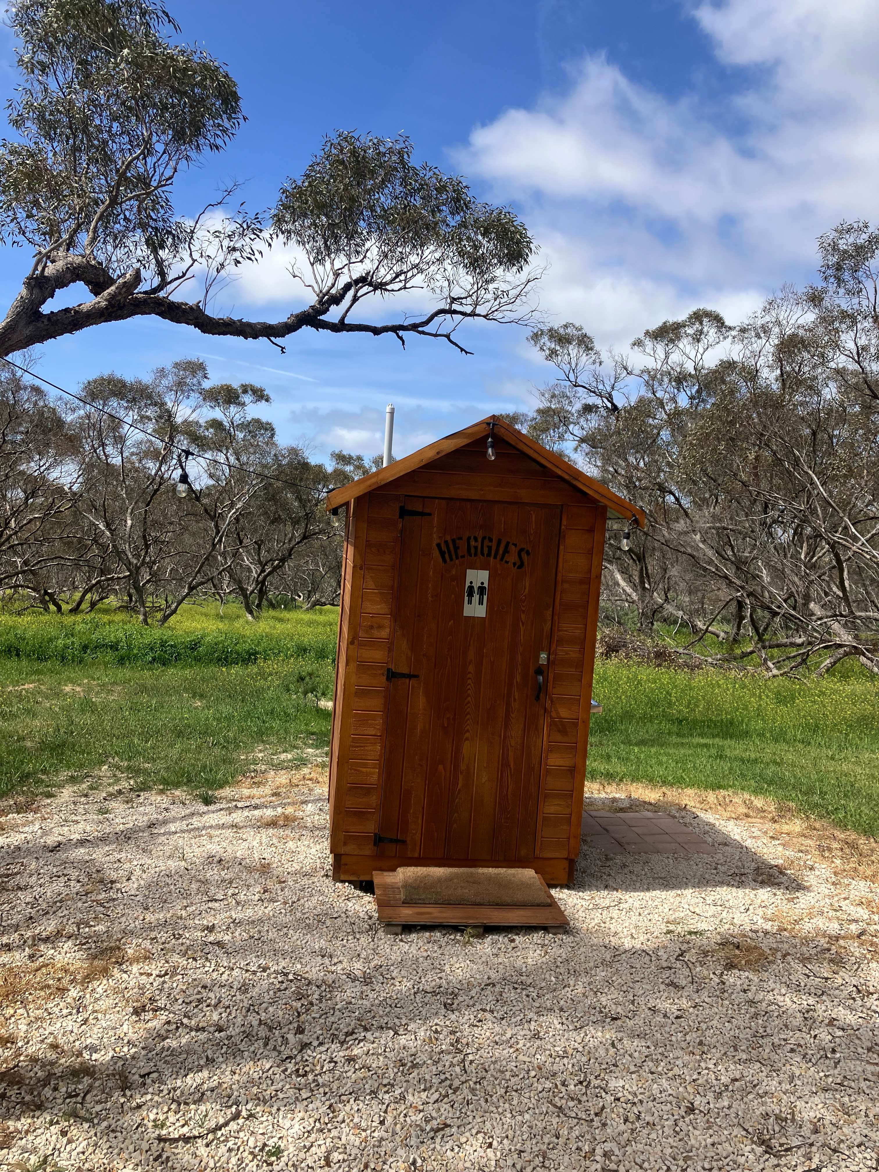 Luxury loos - flushing and everything. 