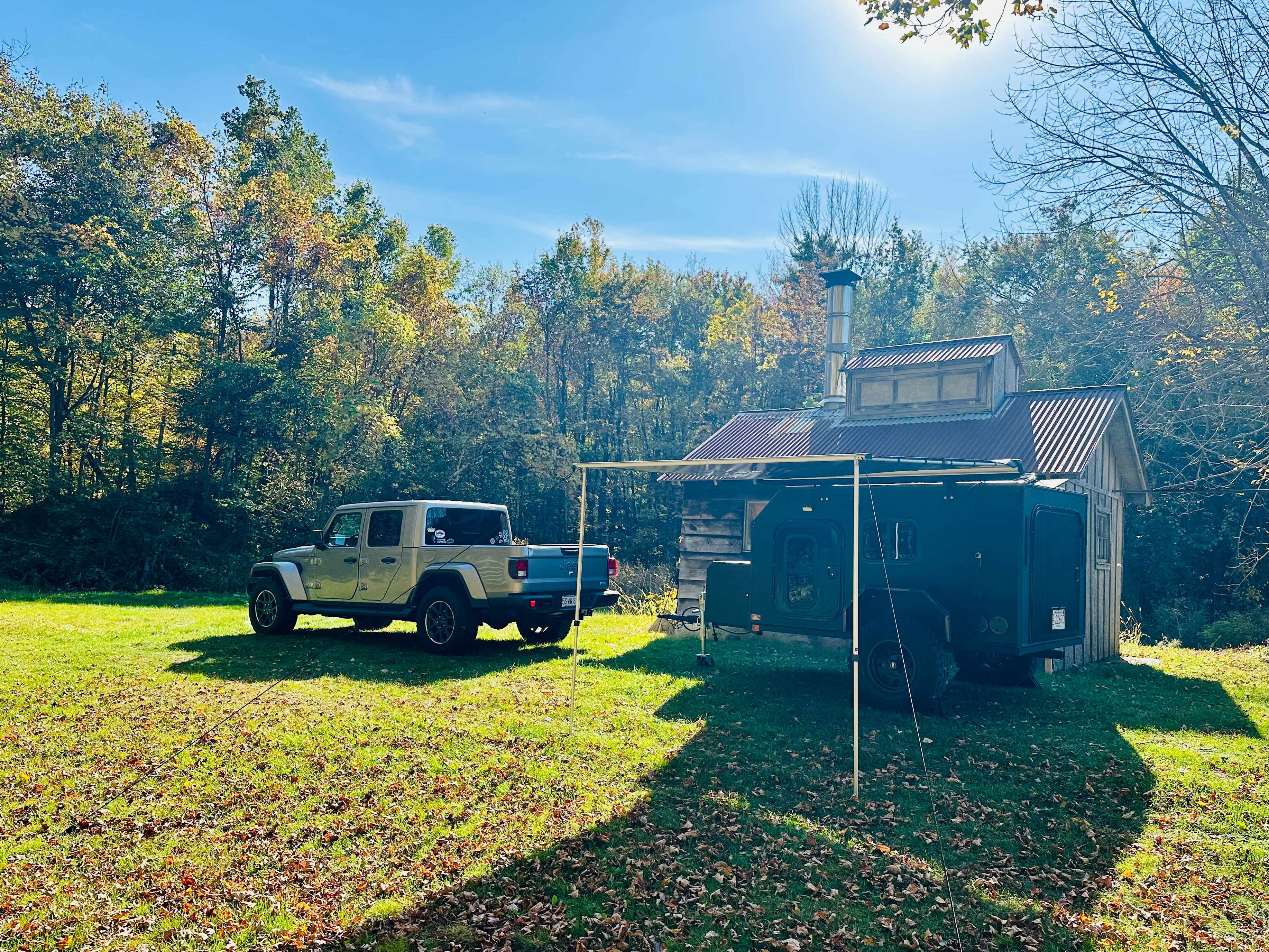 Level ground for parking the camper