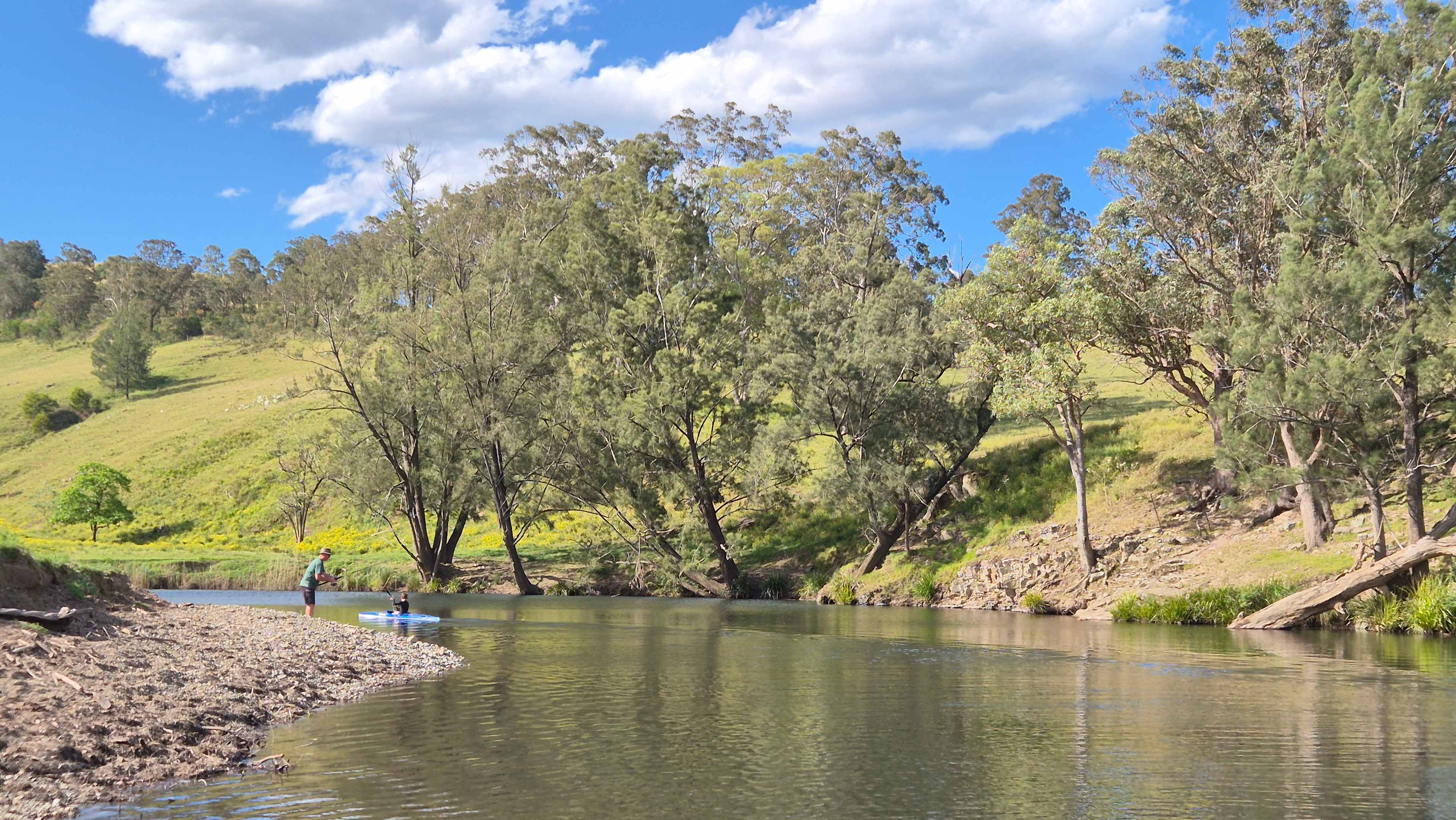 Looking upriver from sites water edge