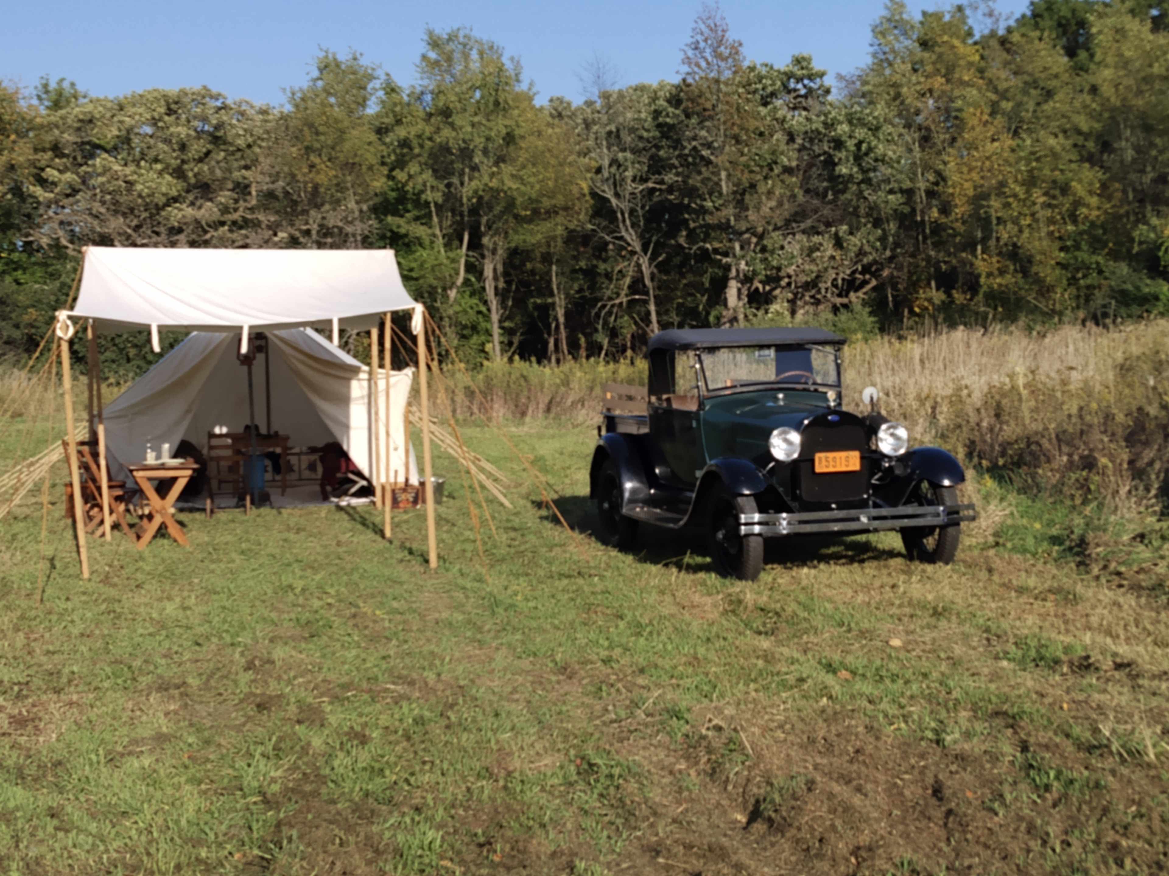 Motor Camping Near Woodstock, IL, ca. 1930