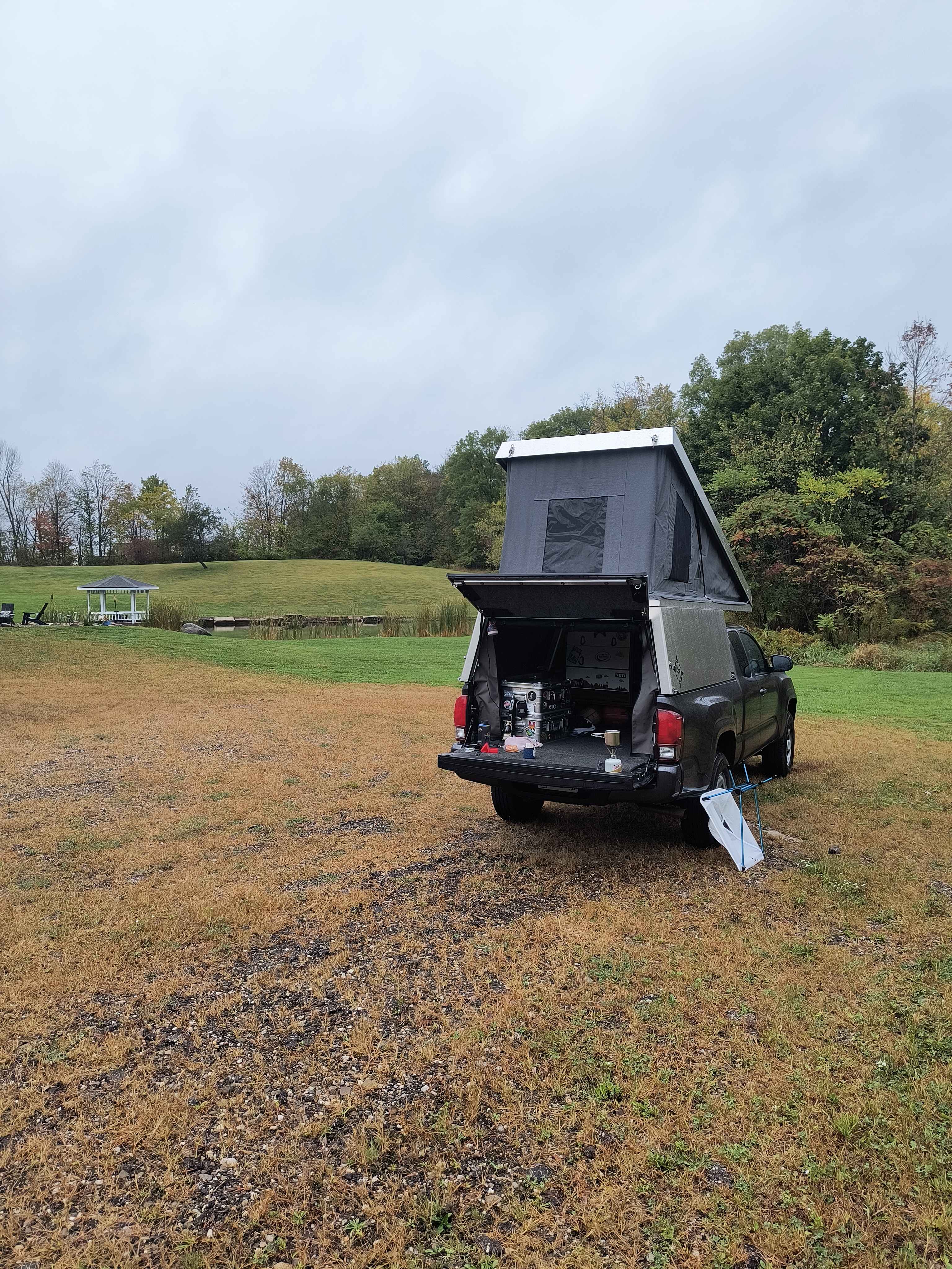 Looking out towards the pond
