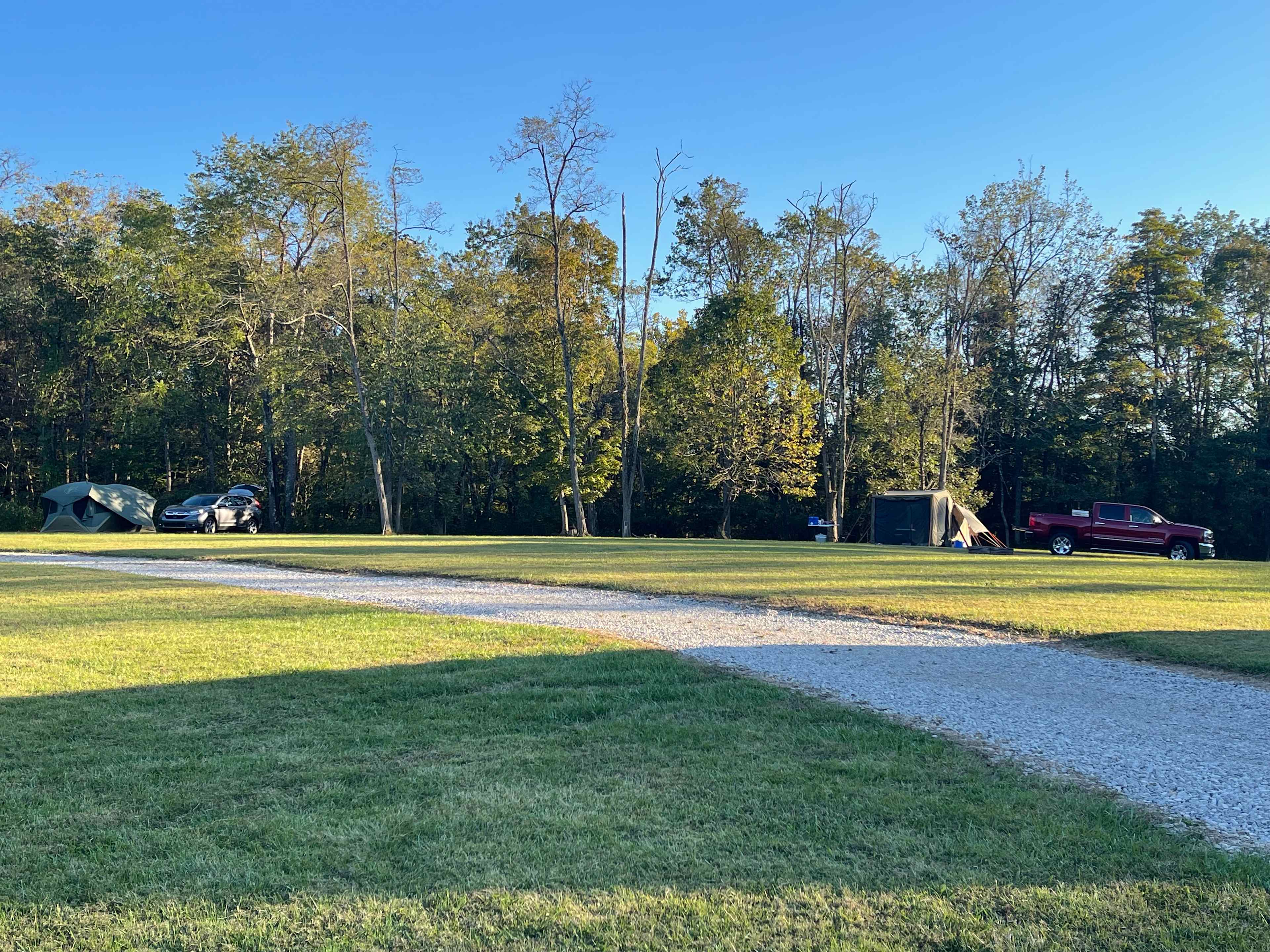Plenty of space between our tents.
