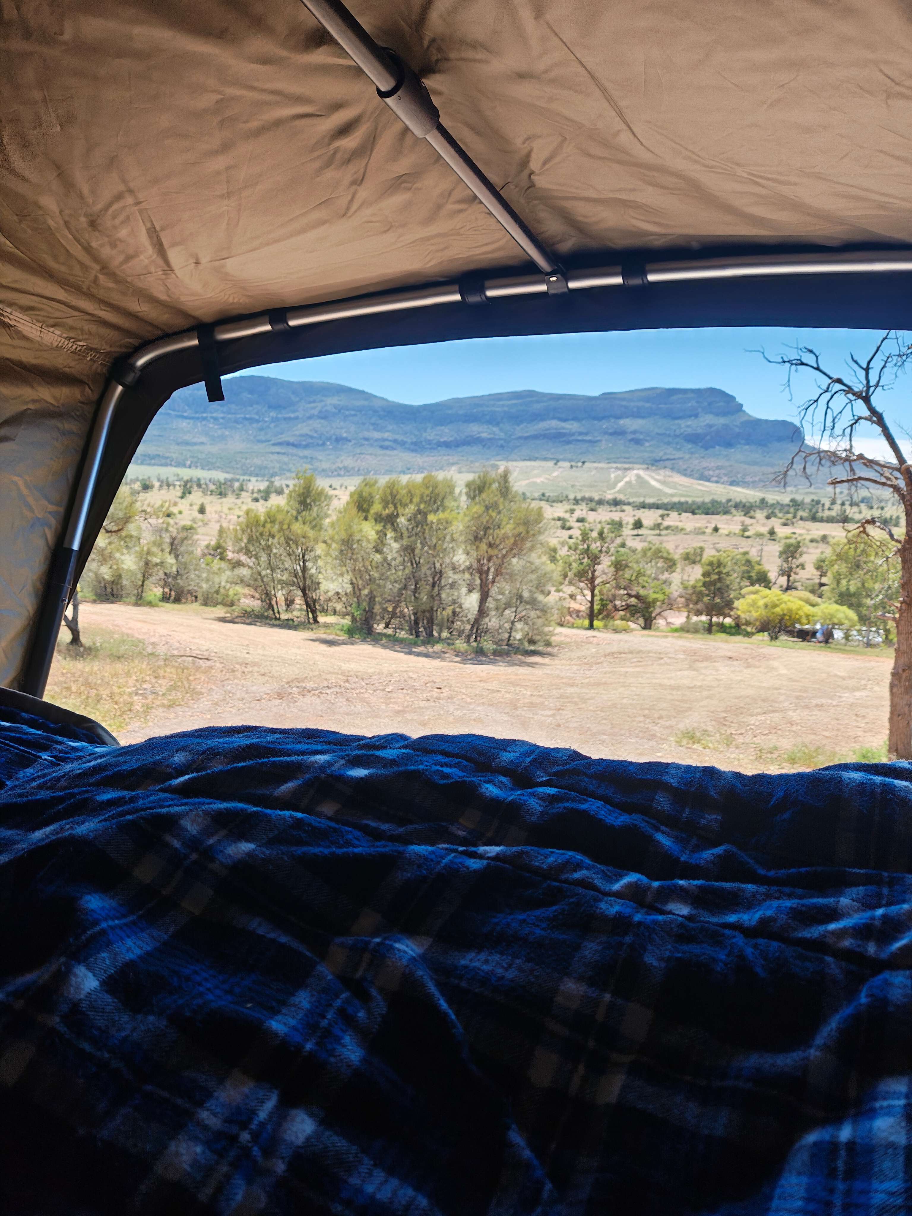 The view from my rooftop tent 