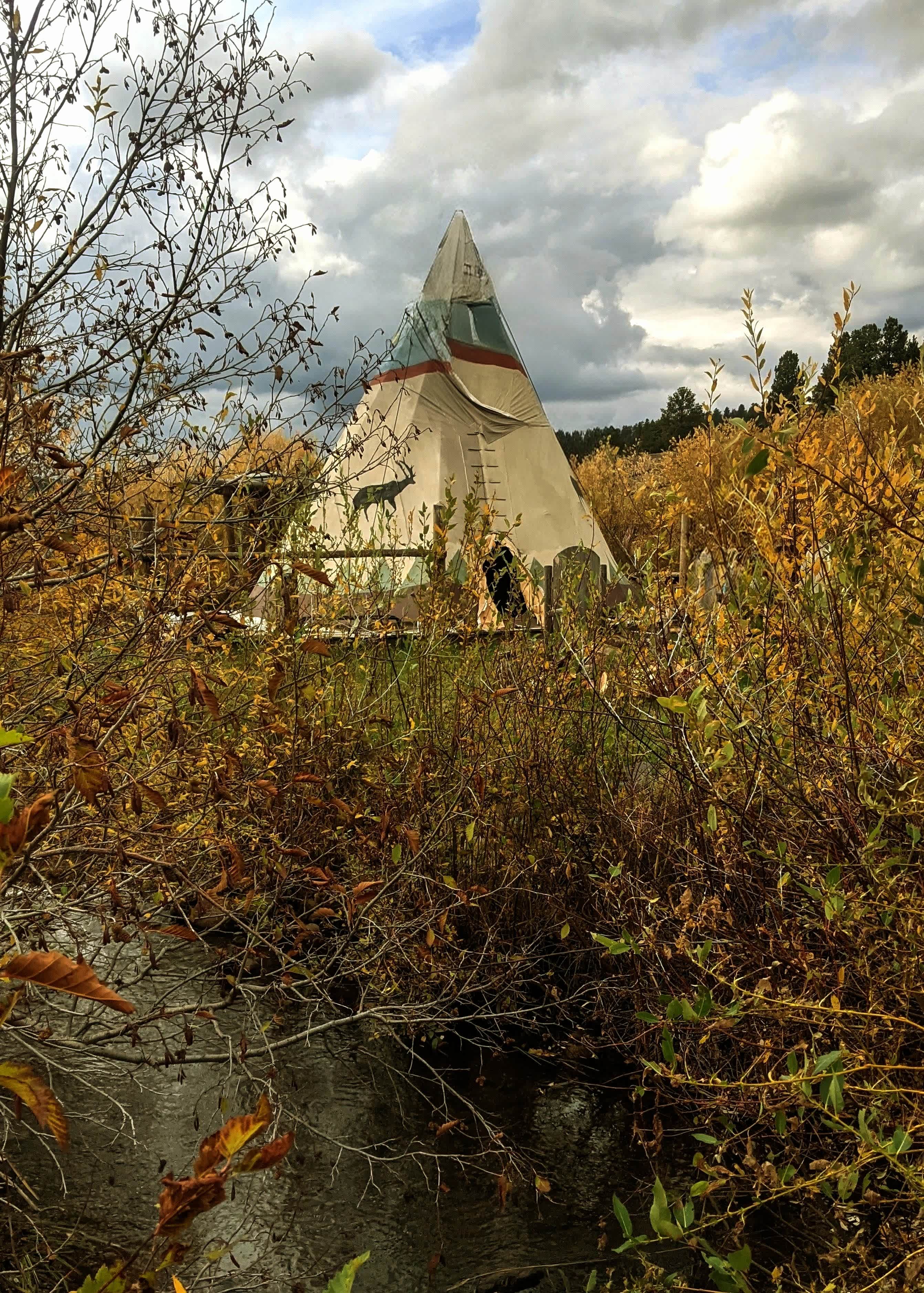 Creekside Glamping Tipis on Off-Grid, 70 Acre Working Ranch