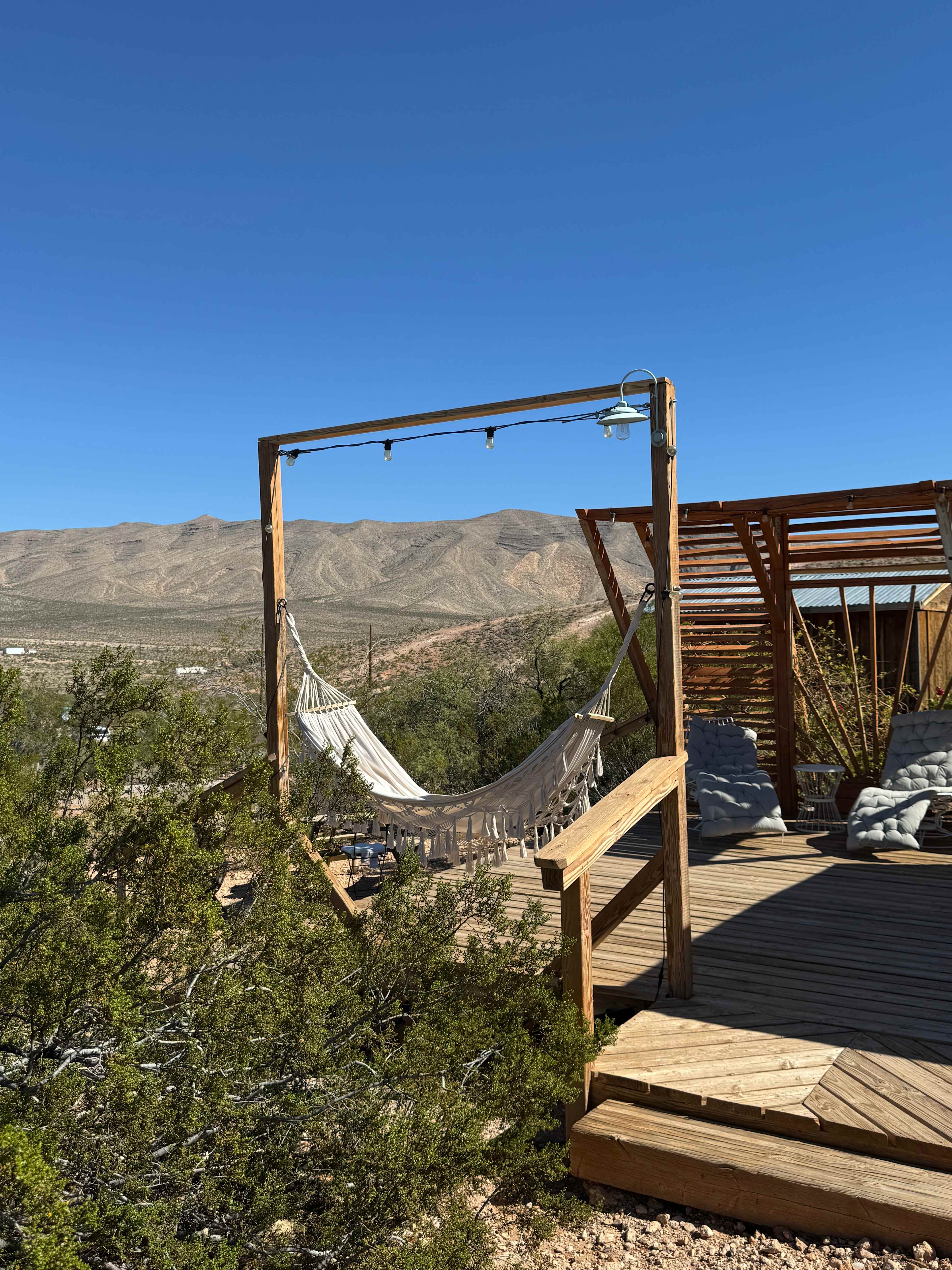 Retro Camper with Mountain Views