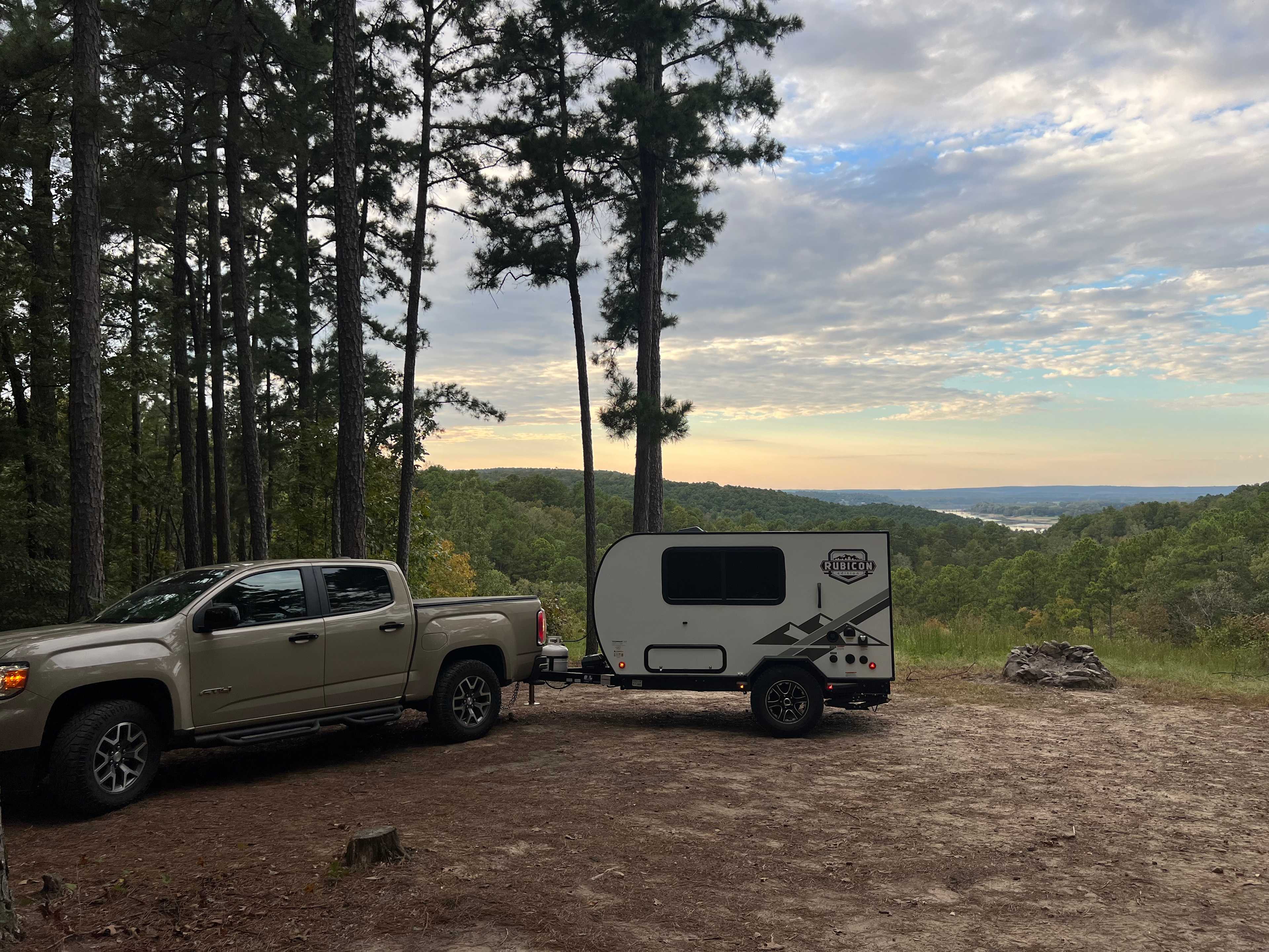 Camping with 13ft travel trailer. 