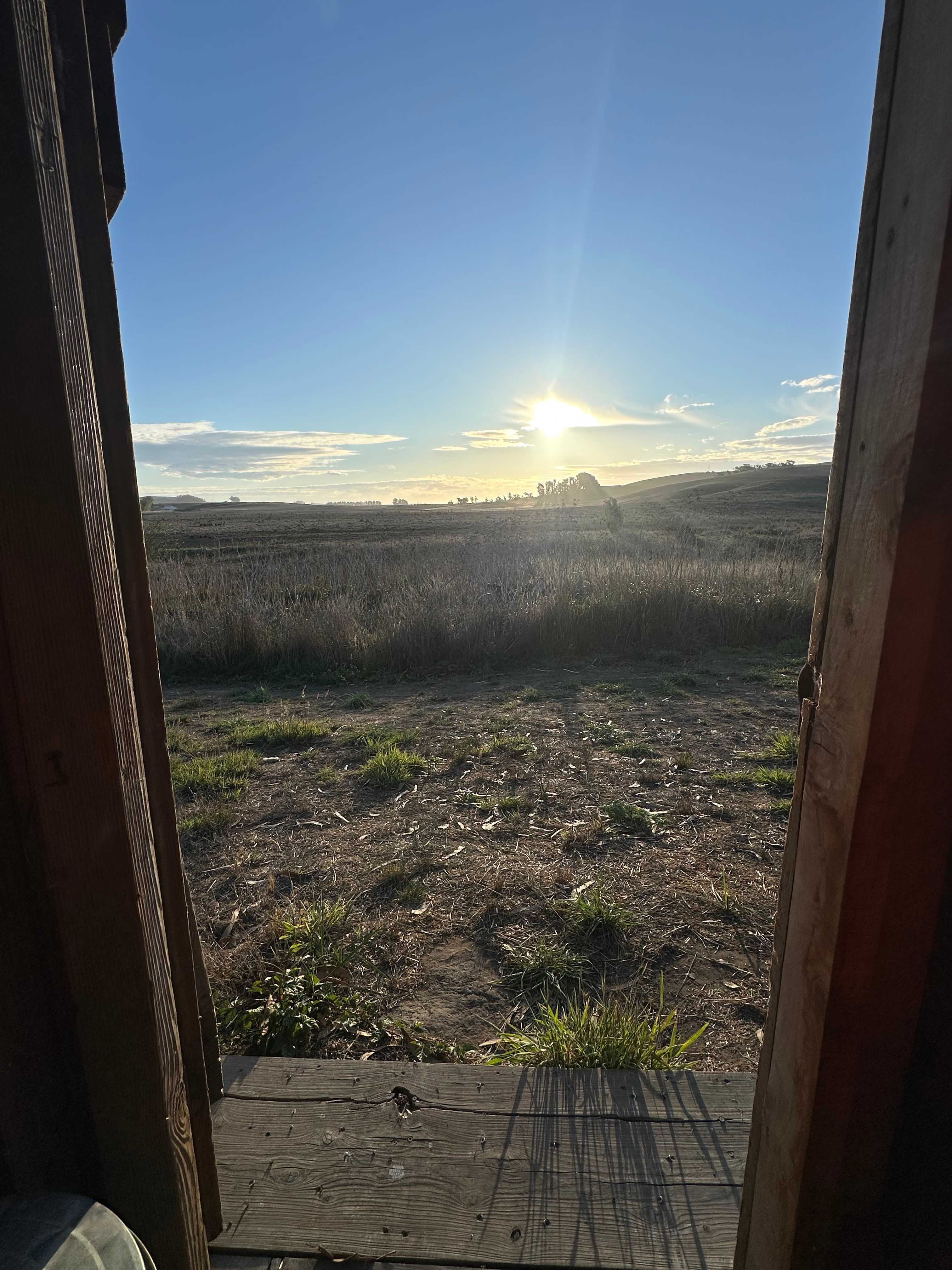 View from the very clean composting toilet which is between Egret & Swallow