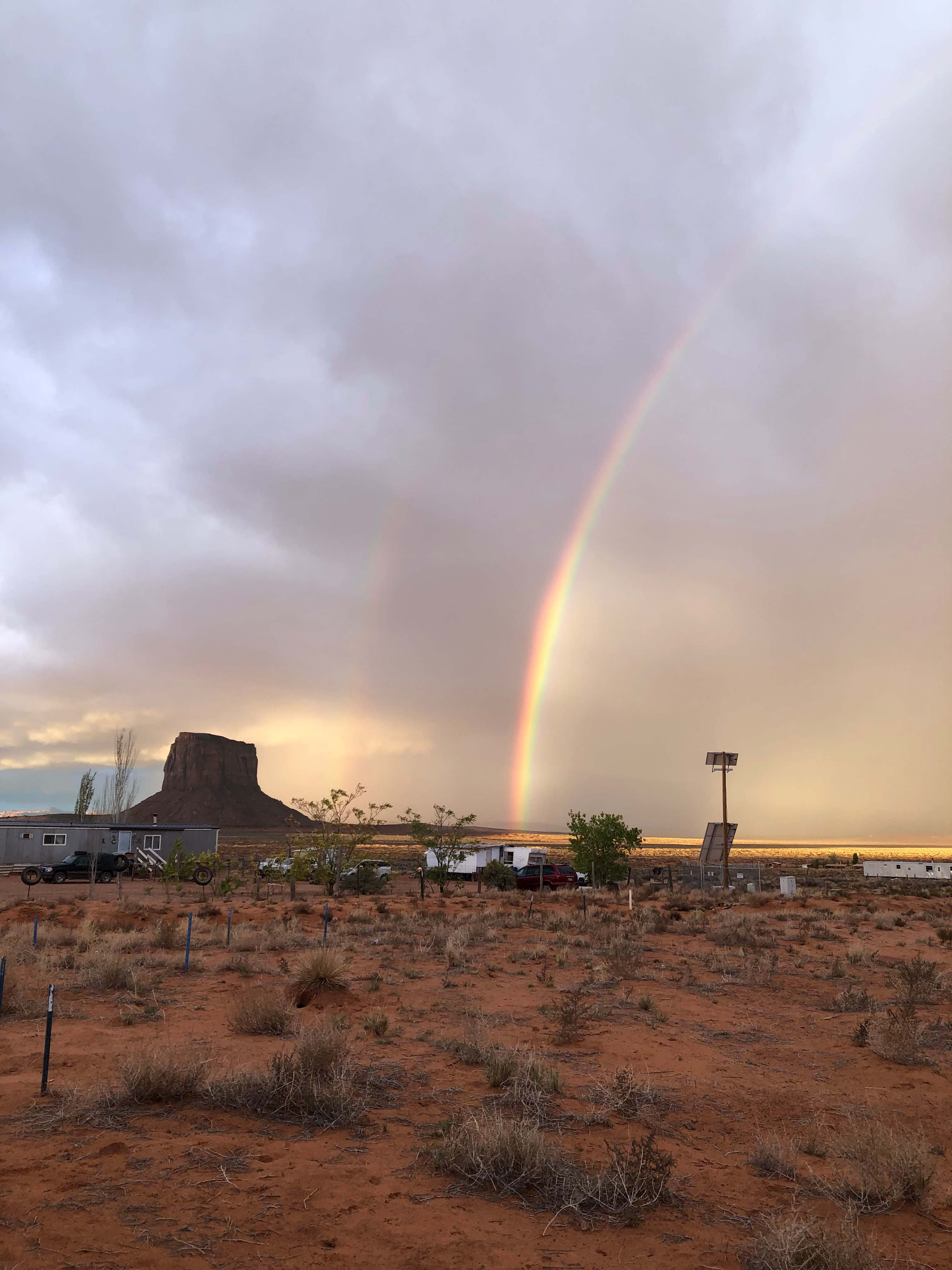 Rainbow over the valley from our site. 