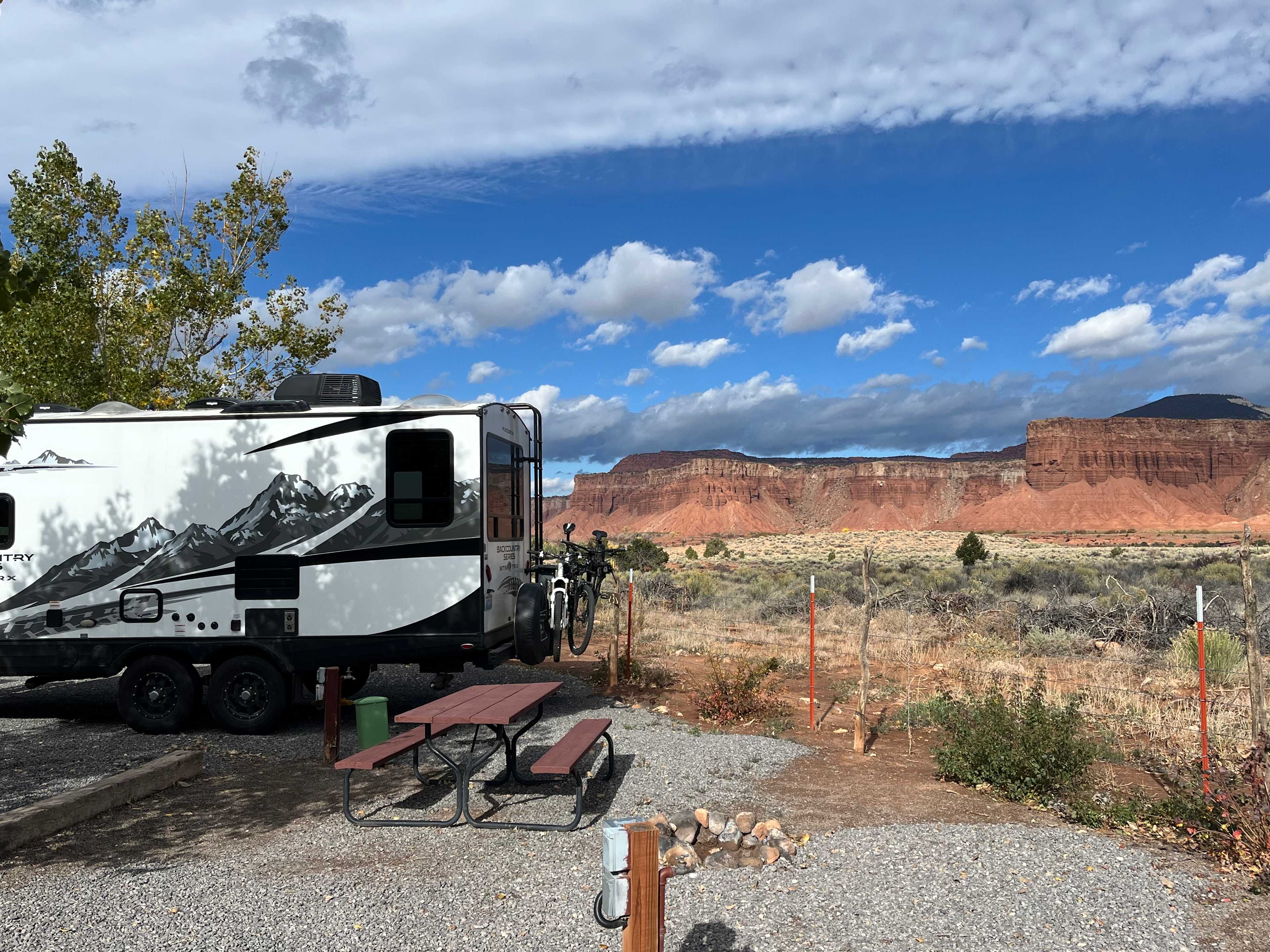 Back-in site with great views!