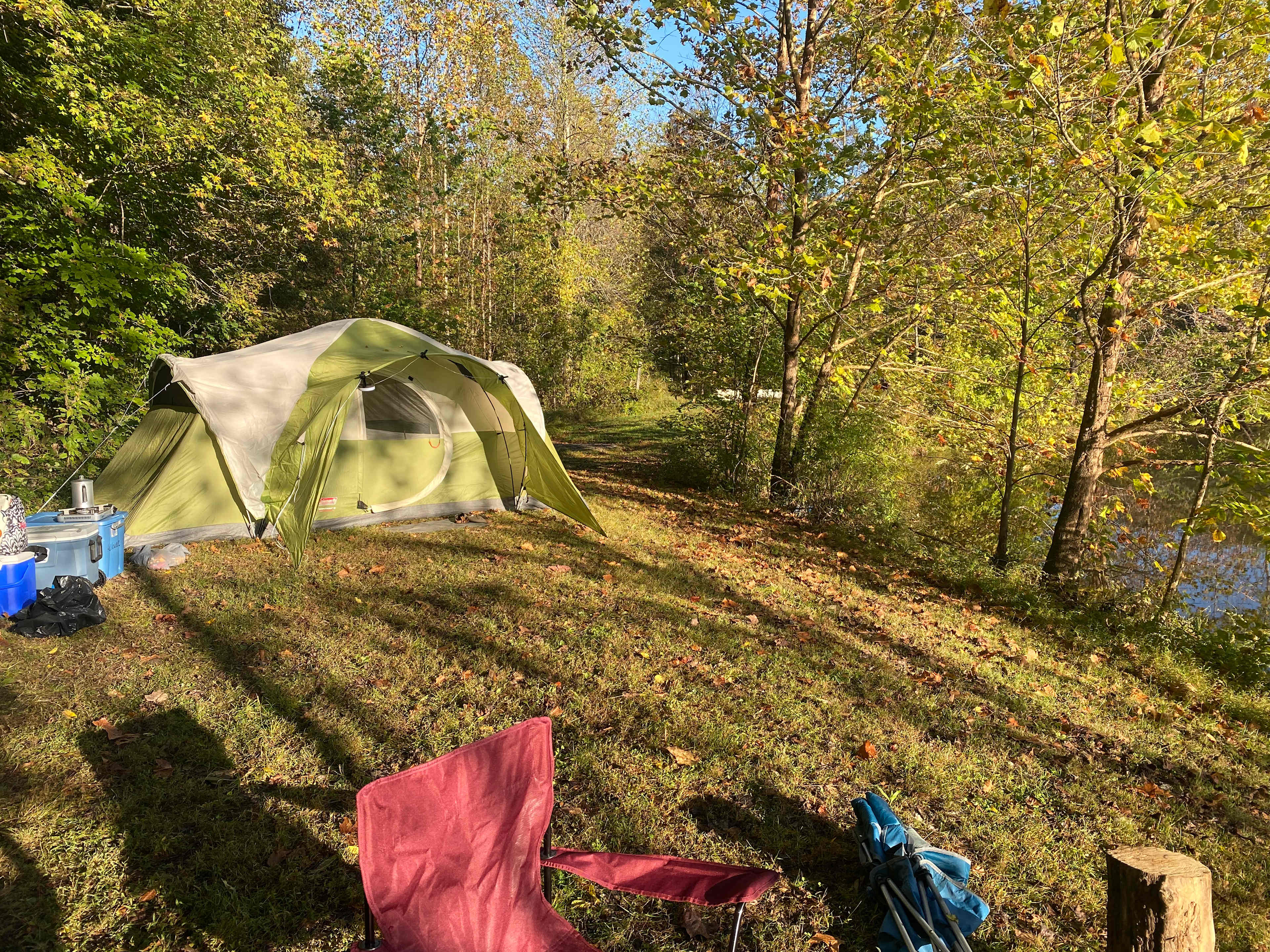 2 tents on the site.