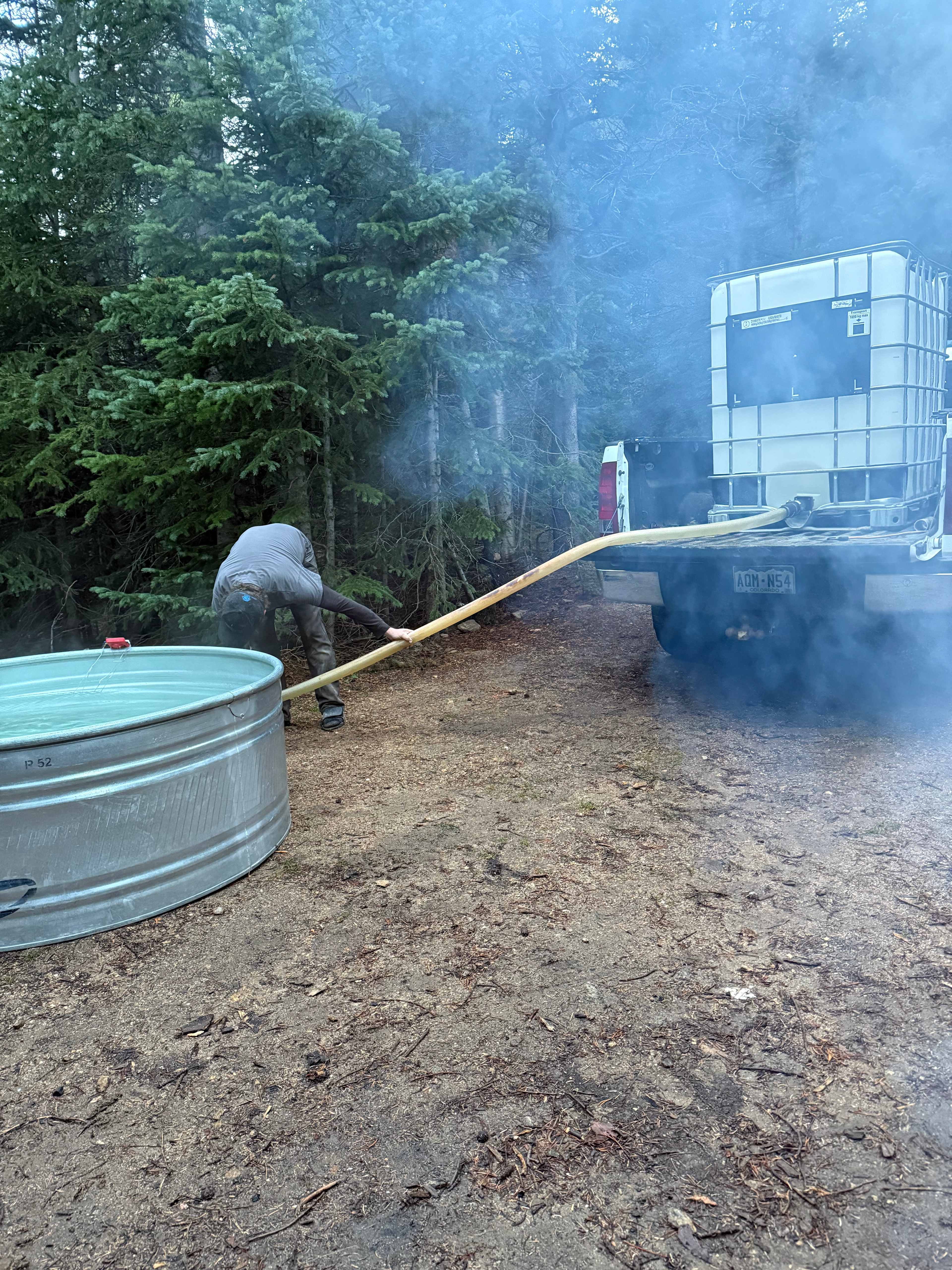 Matt being awesome and filling up our soak!