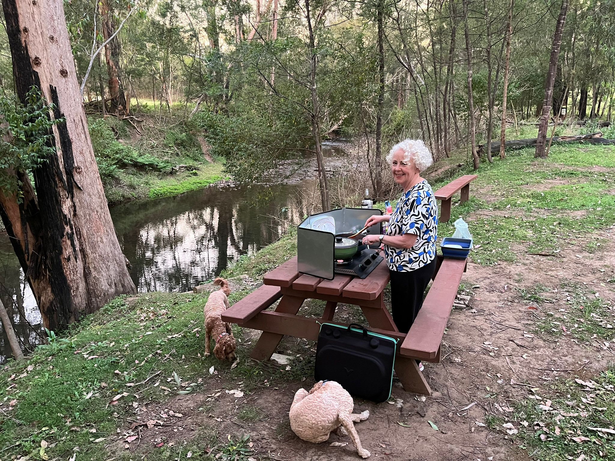 Billabong - setting up for dinner