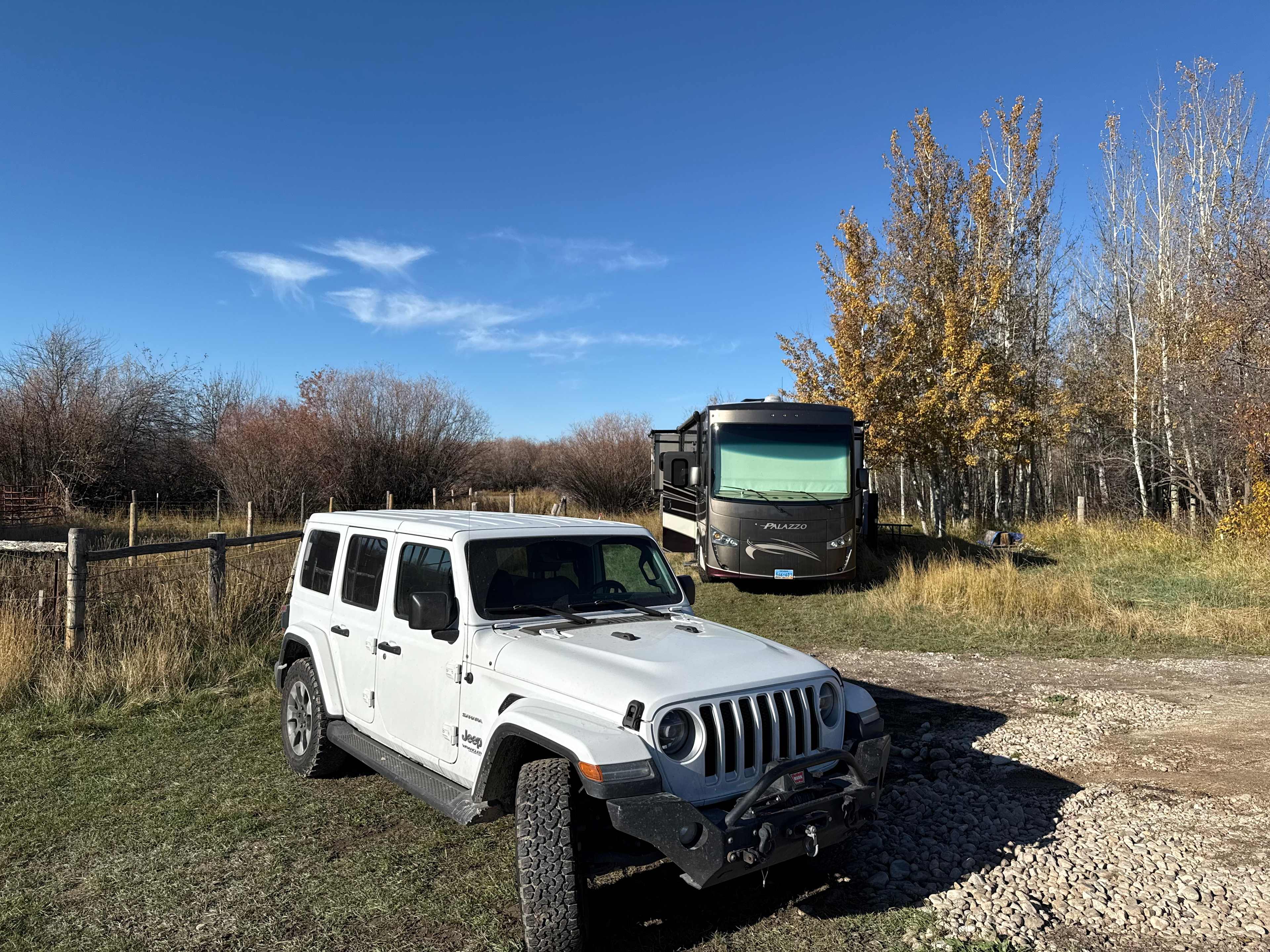 We fit fine with 36 foot class A RV