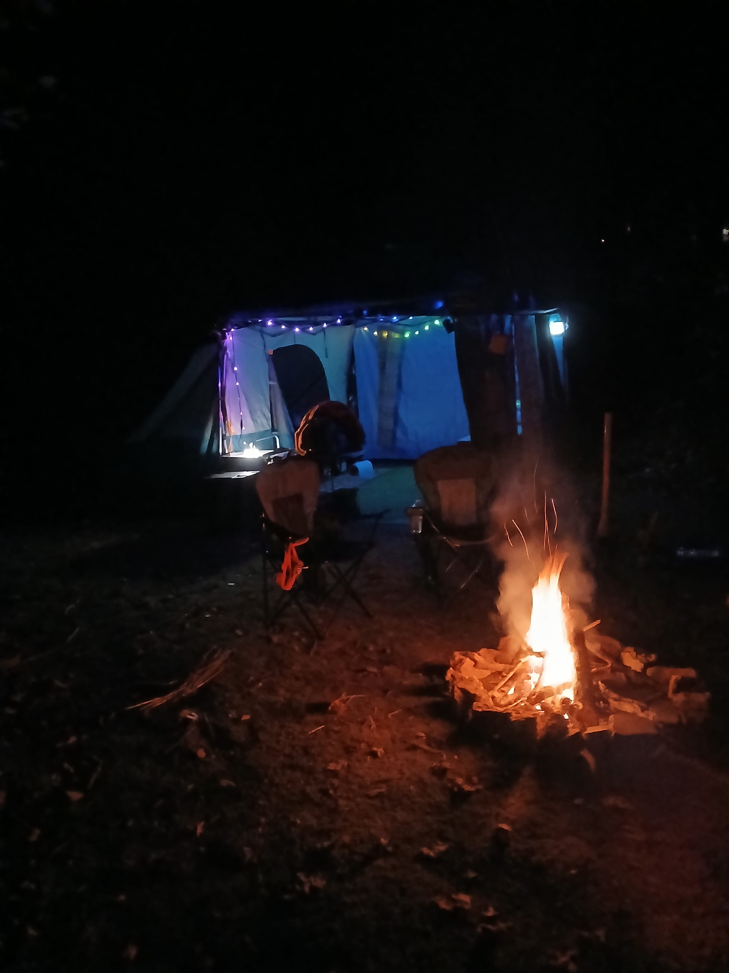 Very peaceful and private! Plenty of firewood to gather and burn!