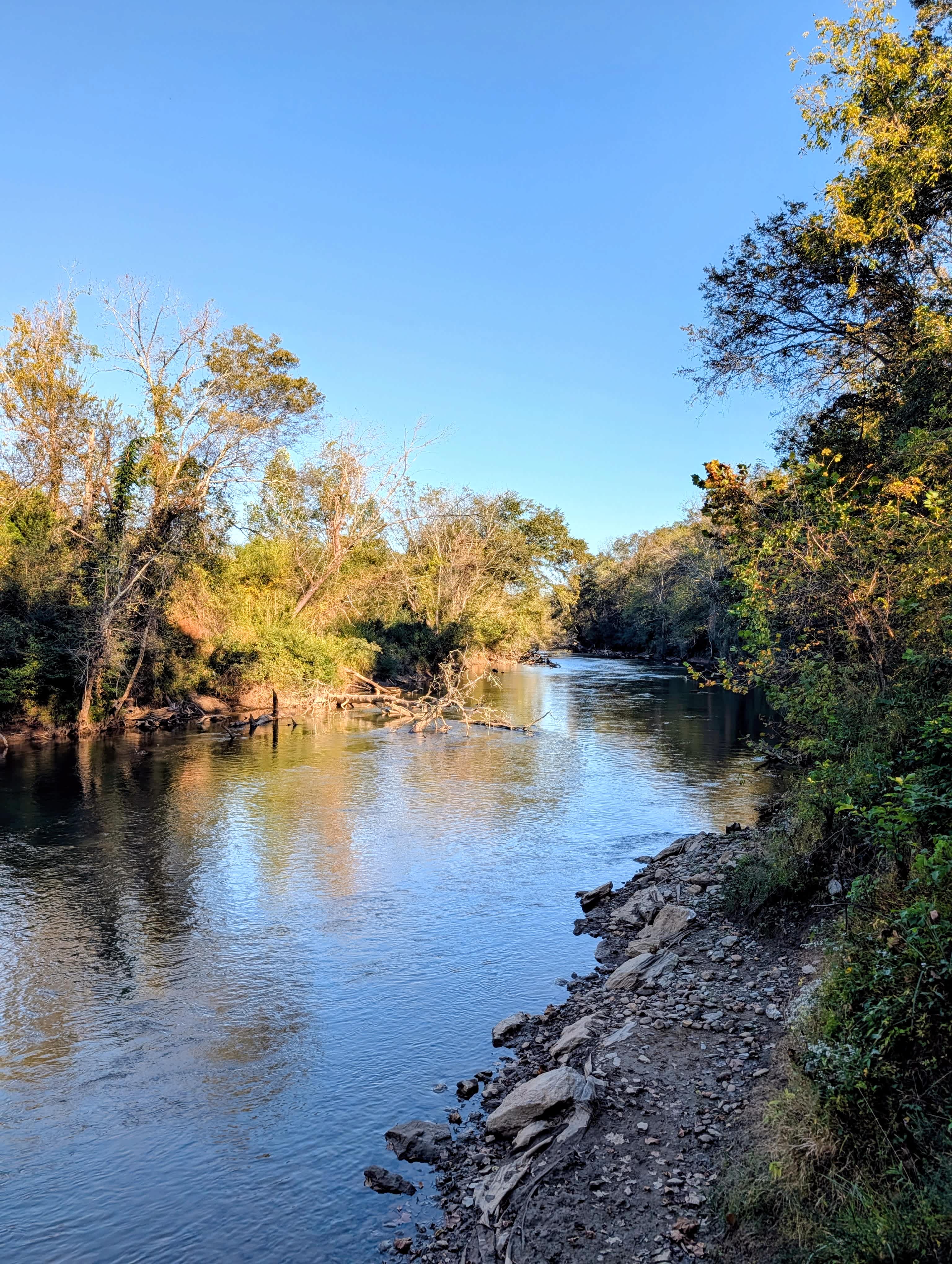 View of the nearby Coosawattee River