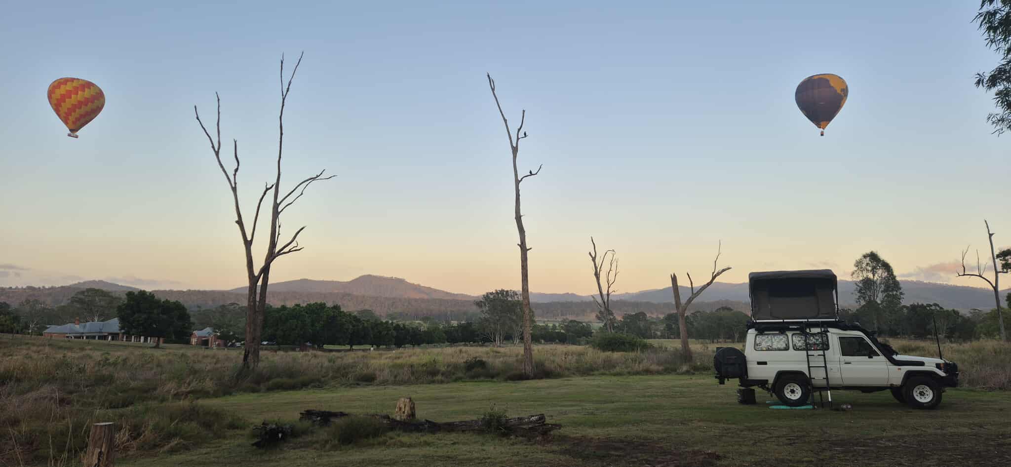 Early morning flyover