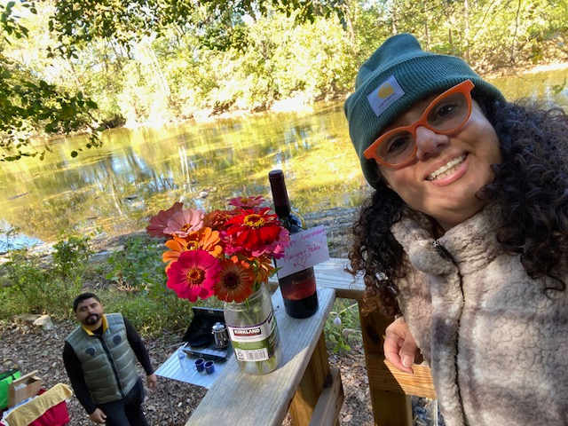 View from the tent/ amenity from Mary and John since they knew we were celebrating our wedding anniversary