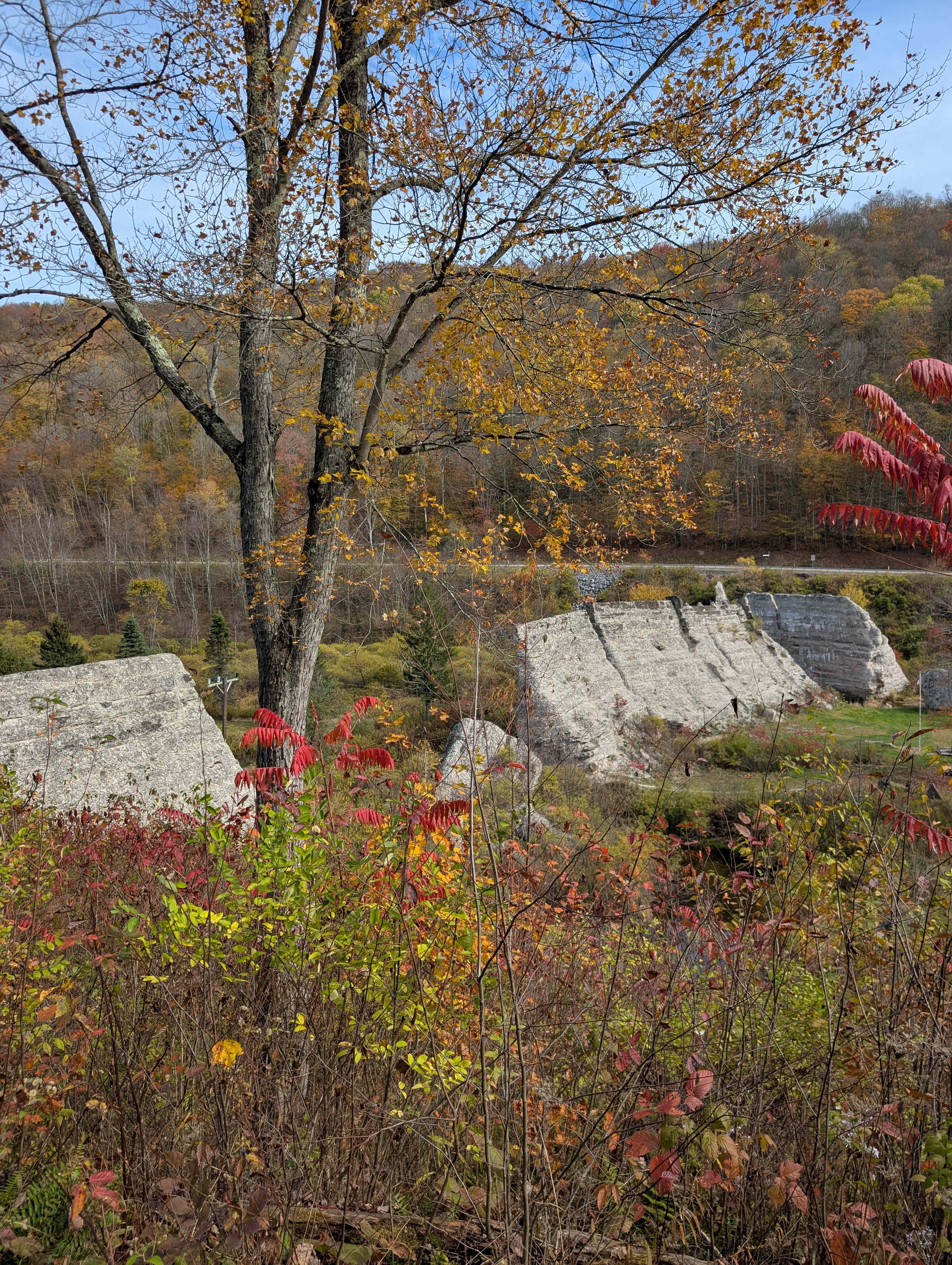 The old Austin Dam view from the trail