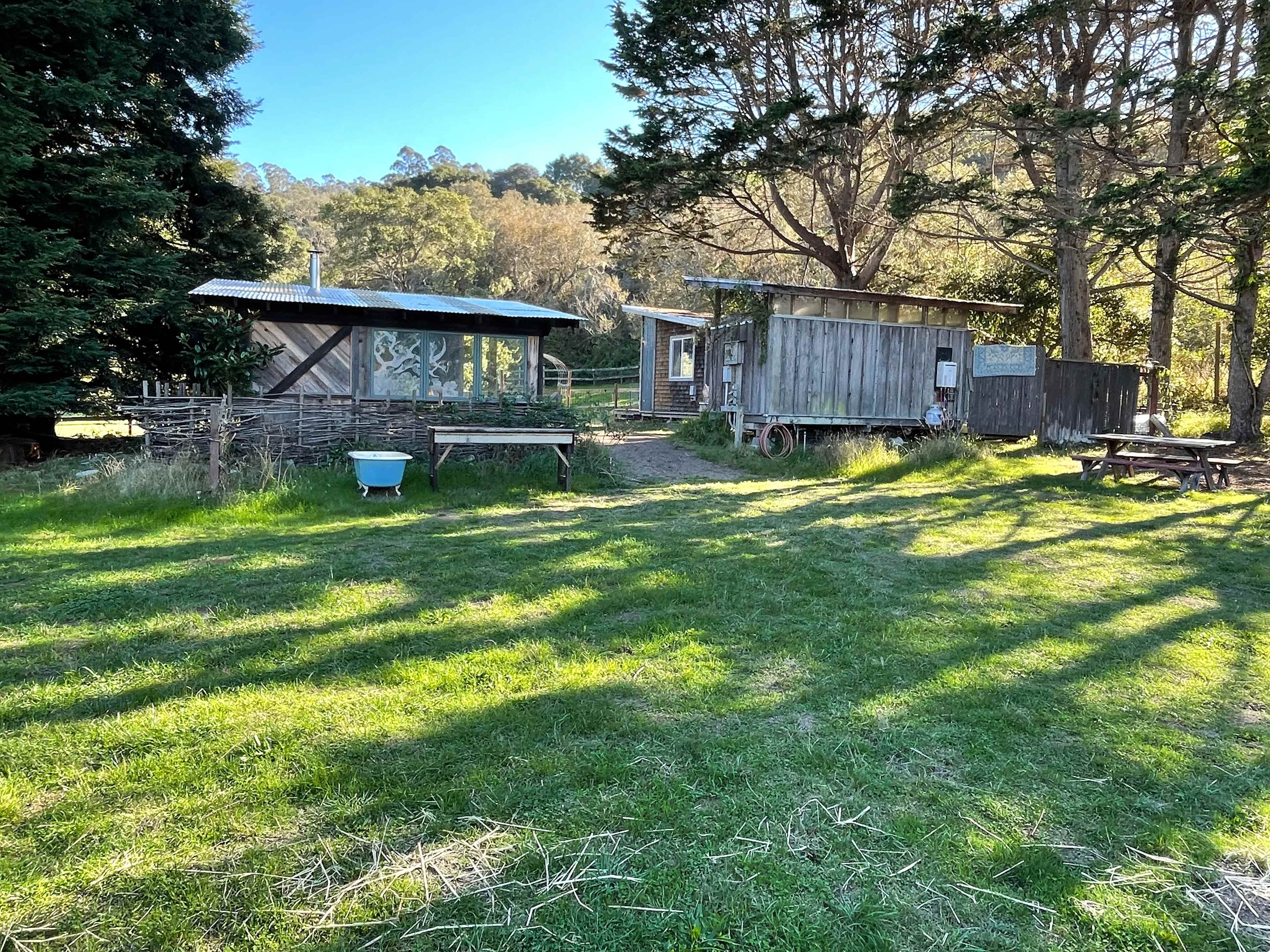 Meadow camping in Bolinas