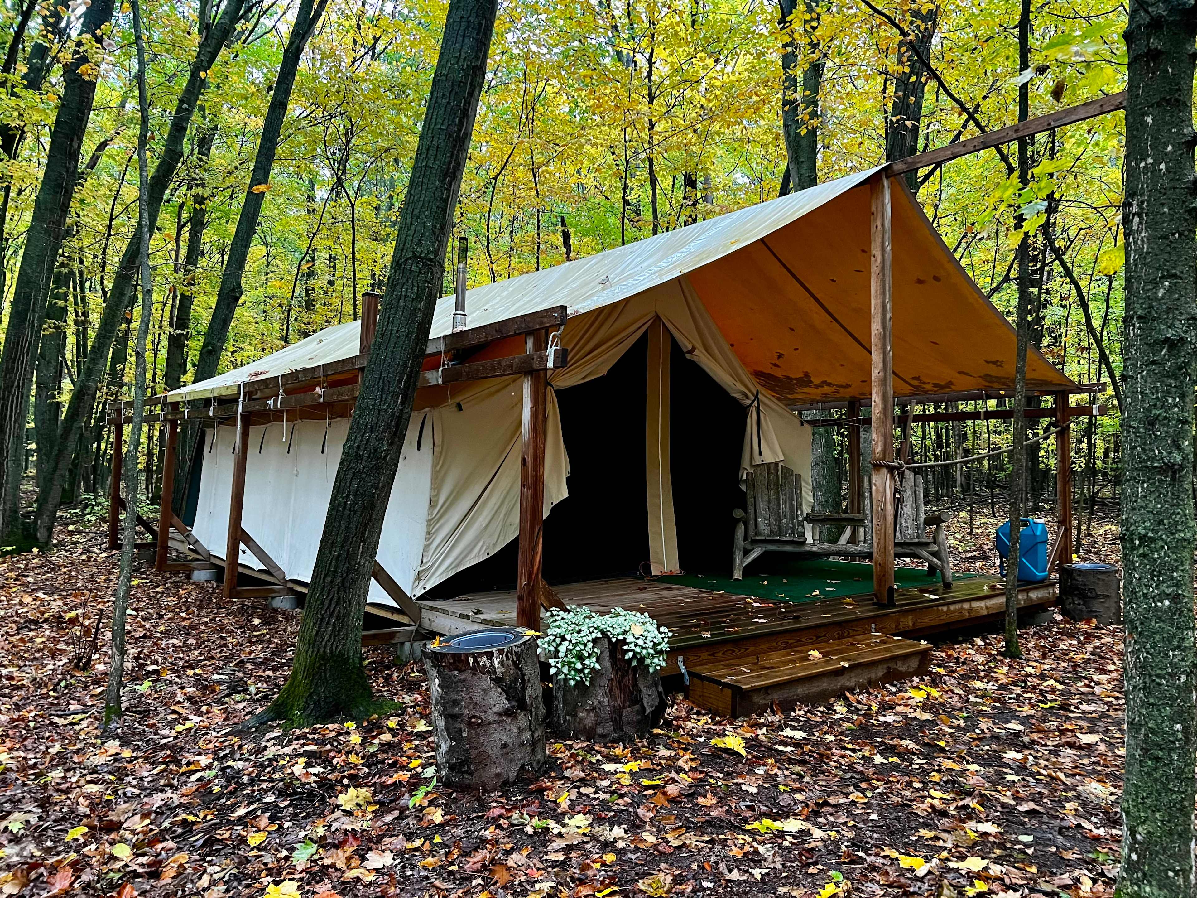 The front porch of the tent was very inviting.