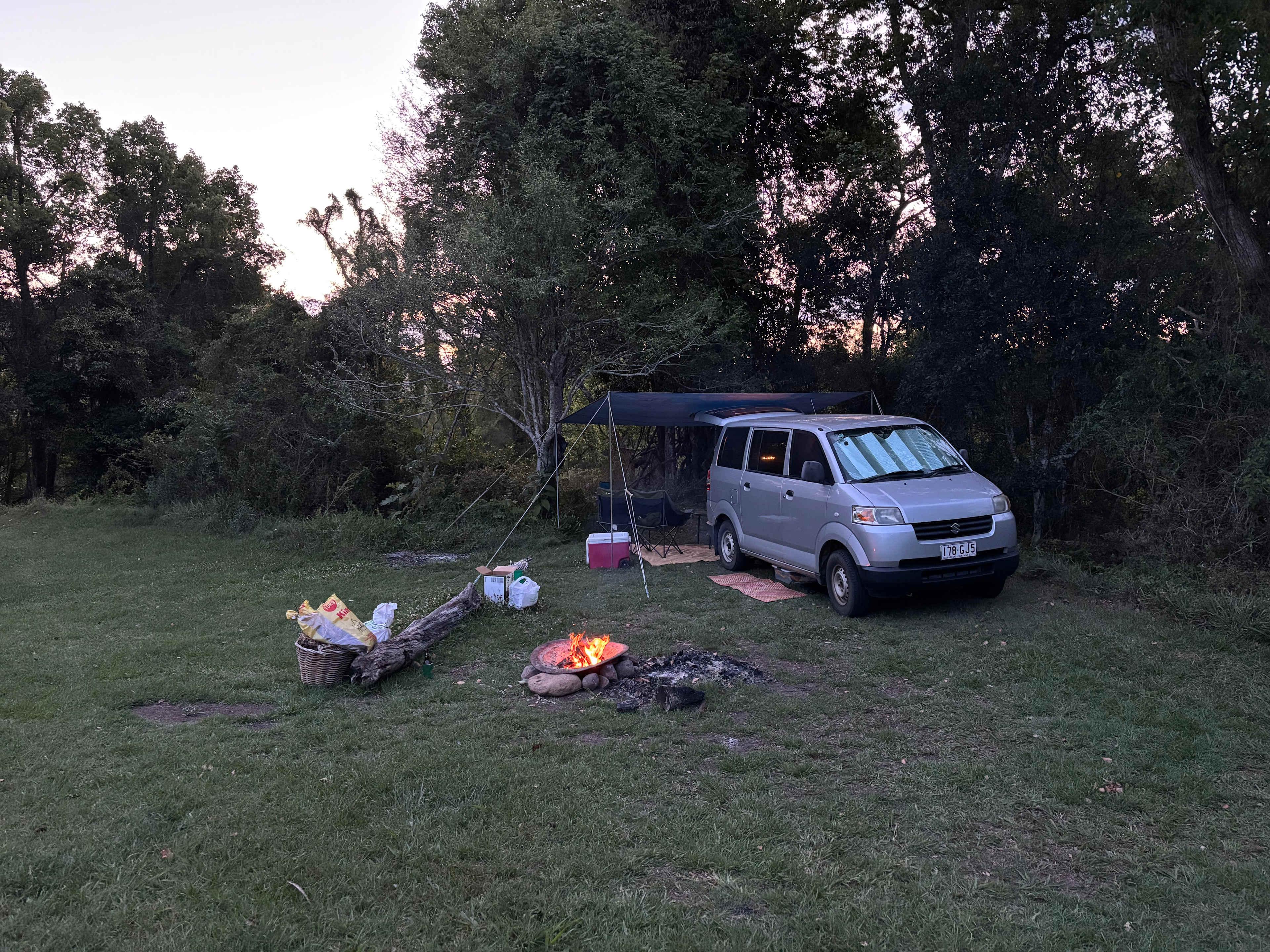 Van setup at platypus Point