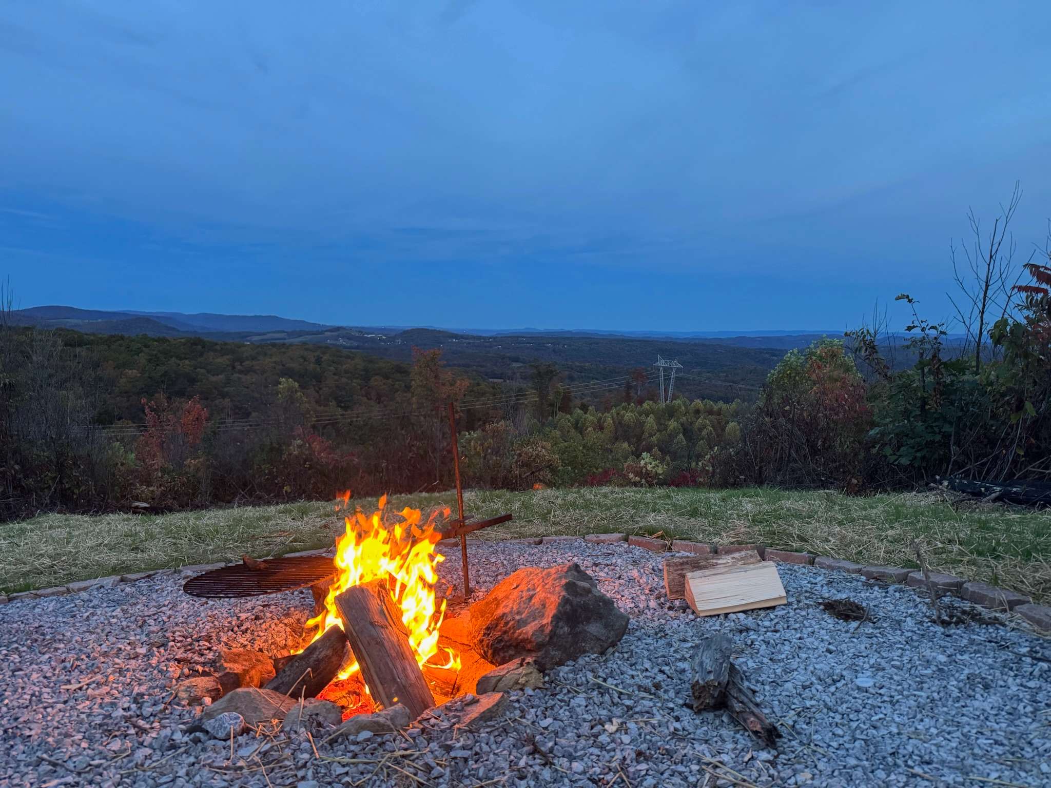 Beautiful fire pit area on site 106