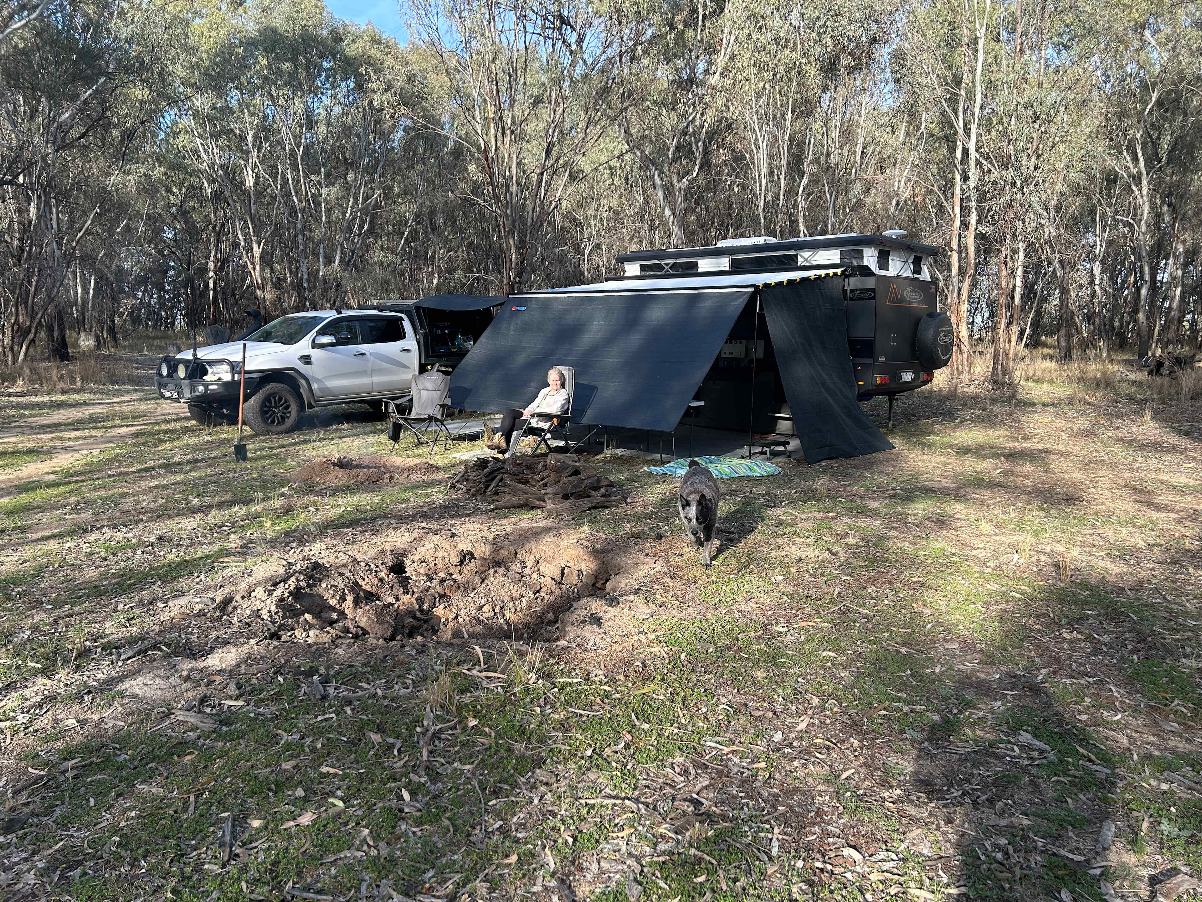 About 70m back from river 